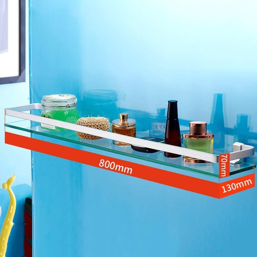Badezimmerrablage mit Chromreling, 80cm