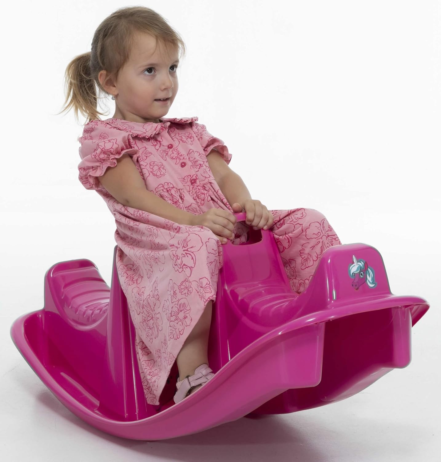 Kinder-Wippe im Einhorn-Design für max. 3 Kinder, Pink
