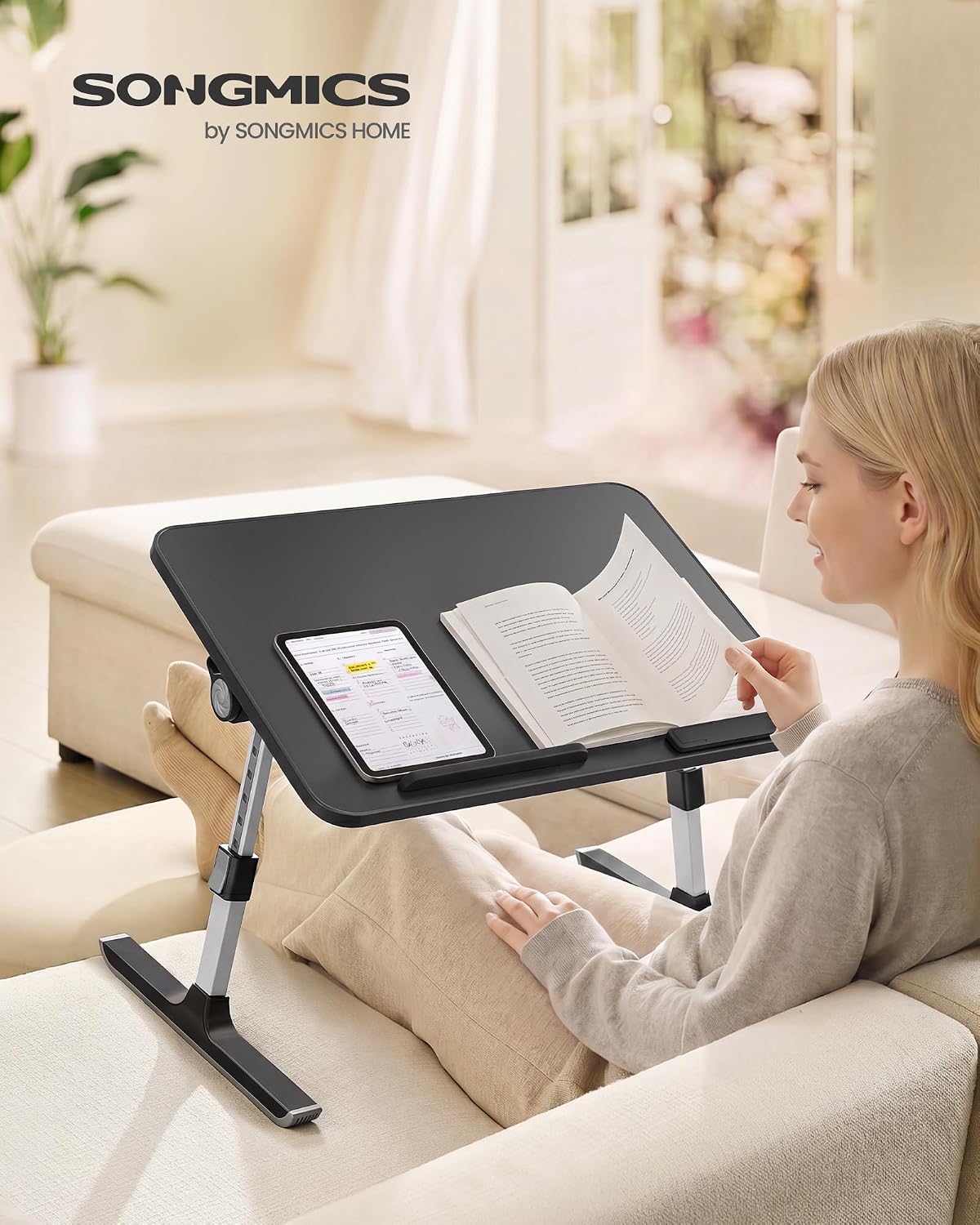 Laptoptisch, Schwarz 52 x 30 cm