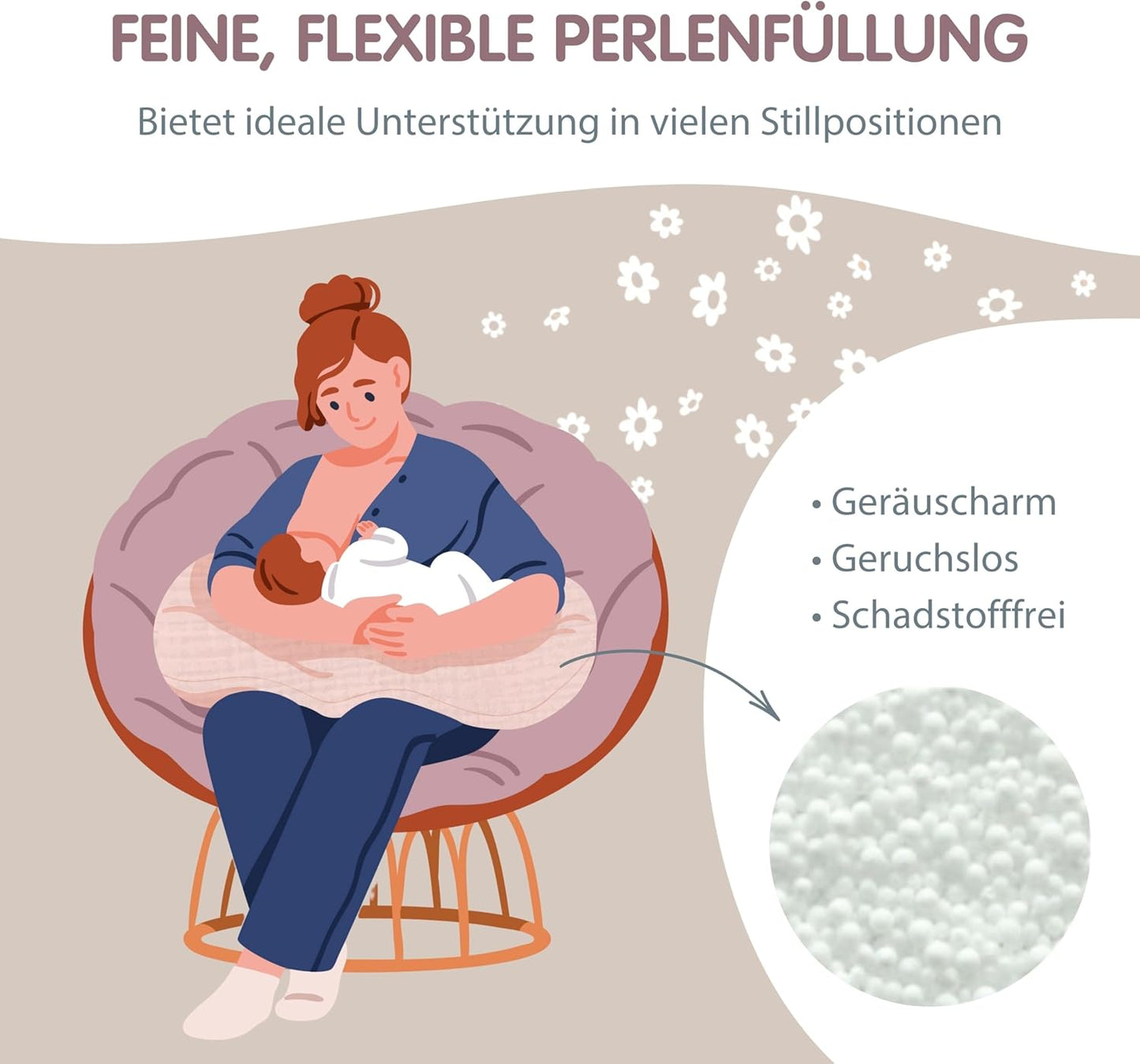 Still- & Schwangerschaftskissen Dodo Pillow Premium, Sandbeige