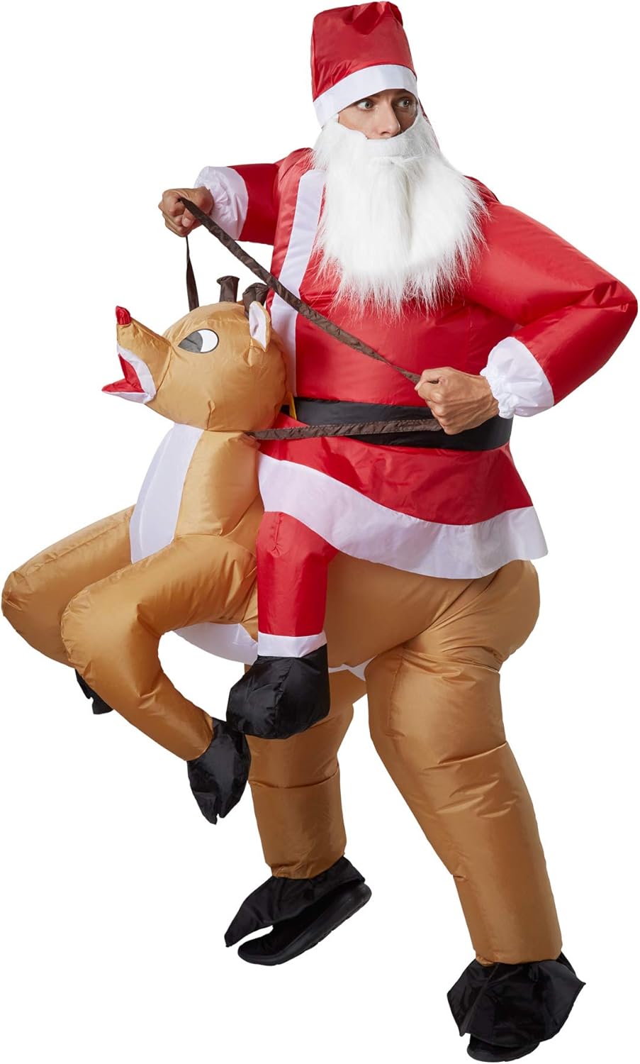 Aufblasbares Santa Claus-Kostüm, Weihnachtsmann 150 - 185 cm