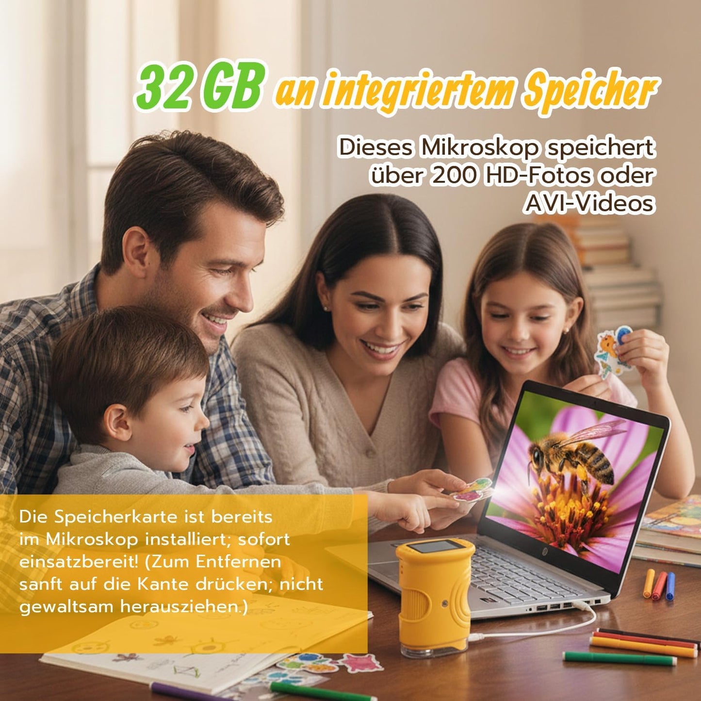 Digitales Taschenmikroskop mit 1080P HD