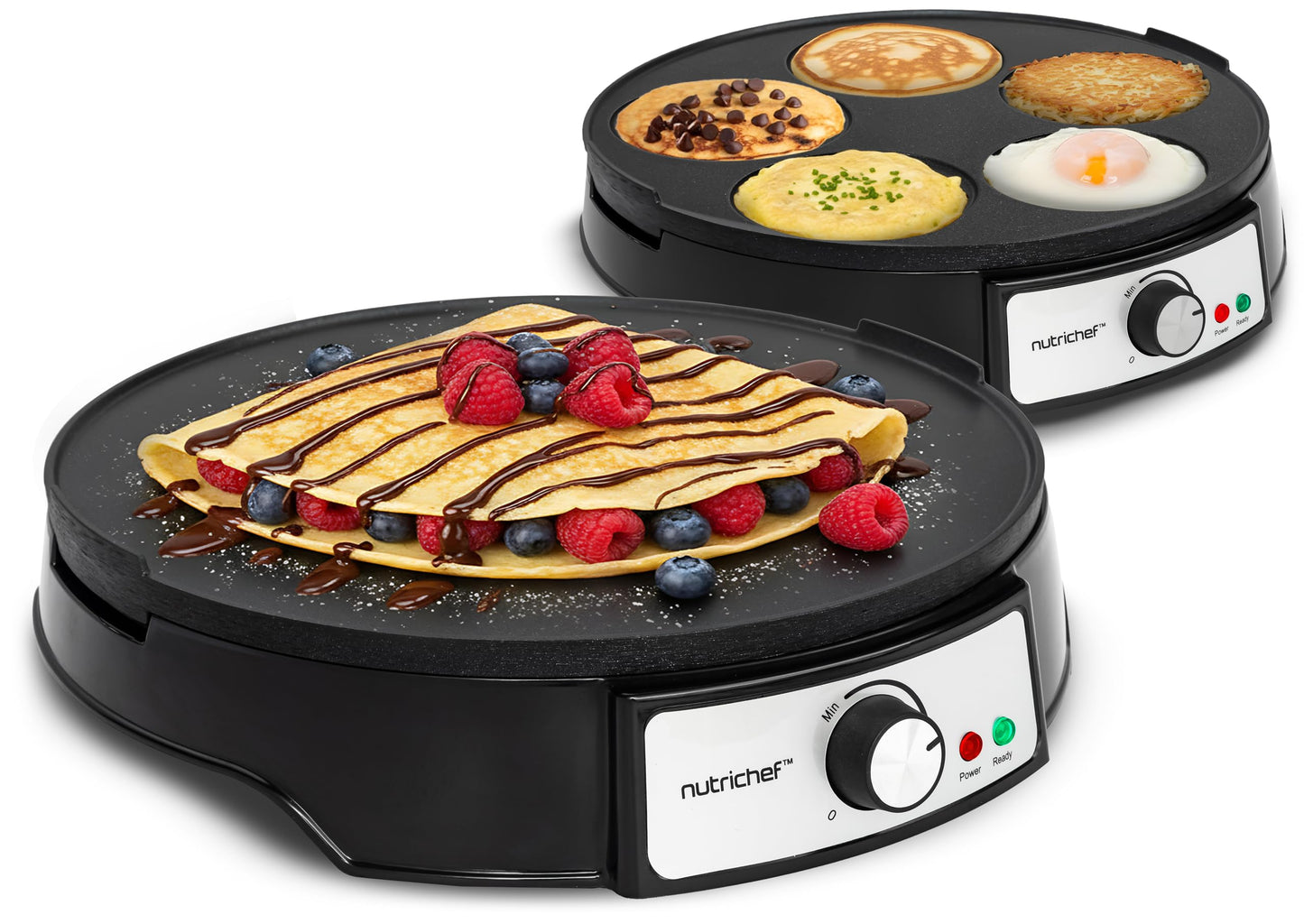 Crêpes-Maker mit Wendeplatte und Temperaturregelung, Wendbare Grillplatte