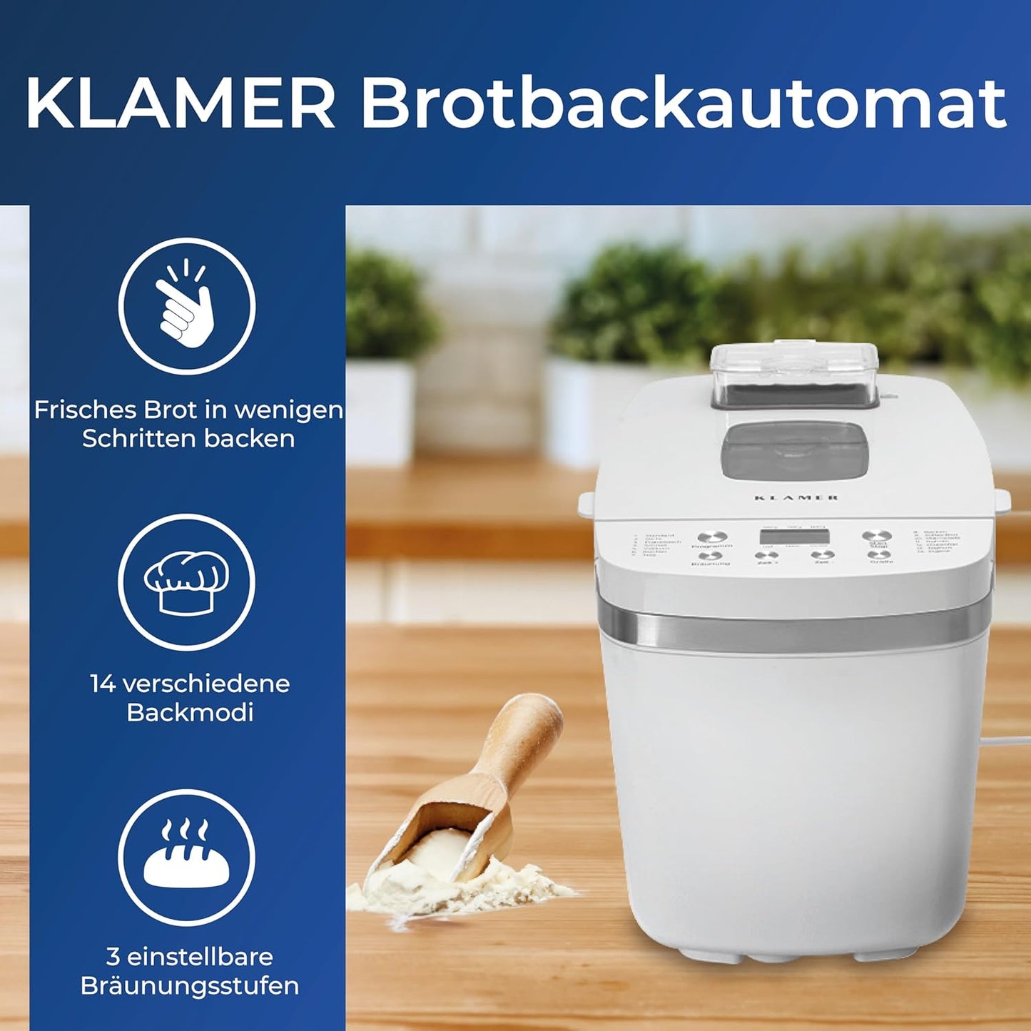 Brotbackautomat mit 14 Programmen
