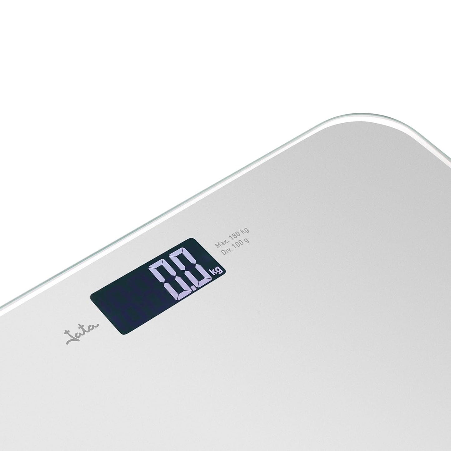 Digitale Badezimmerwaage mit LCD-Display, 180 kg Kapazität, weiss
