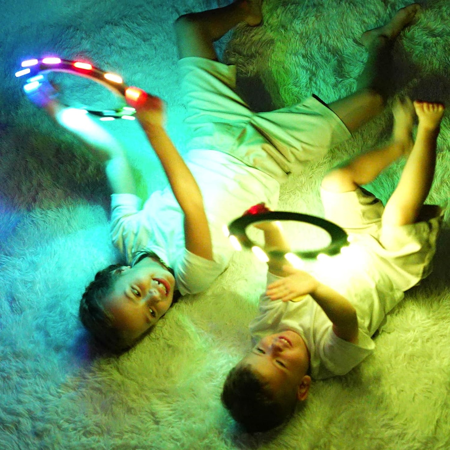 Flying Ring mit LEDs, Blue