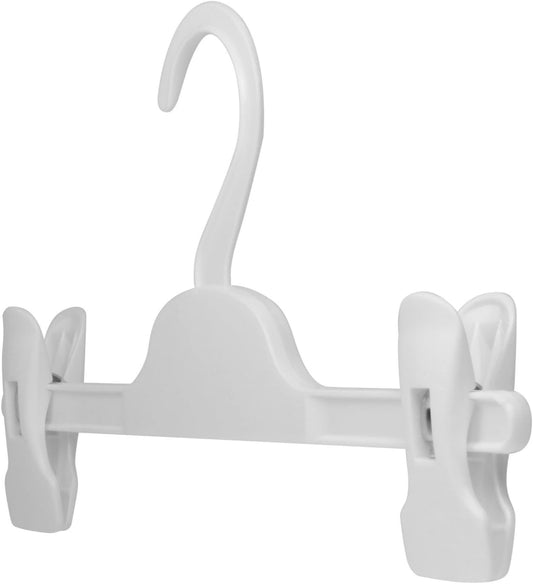 20er-Set Kleiderbügel mit Clips für Babykleidung, M Weiß