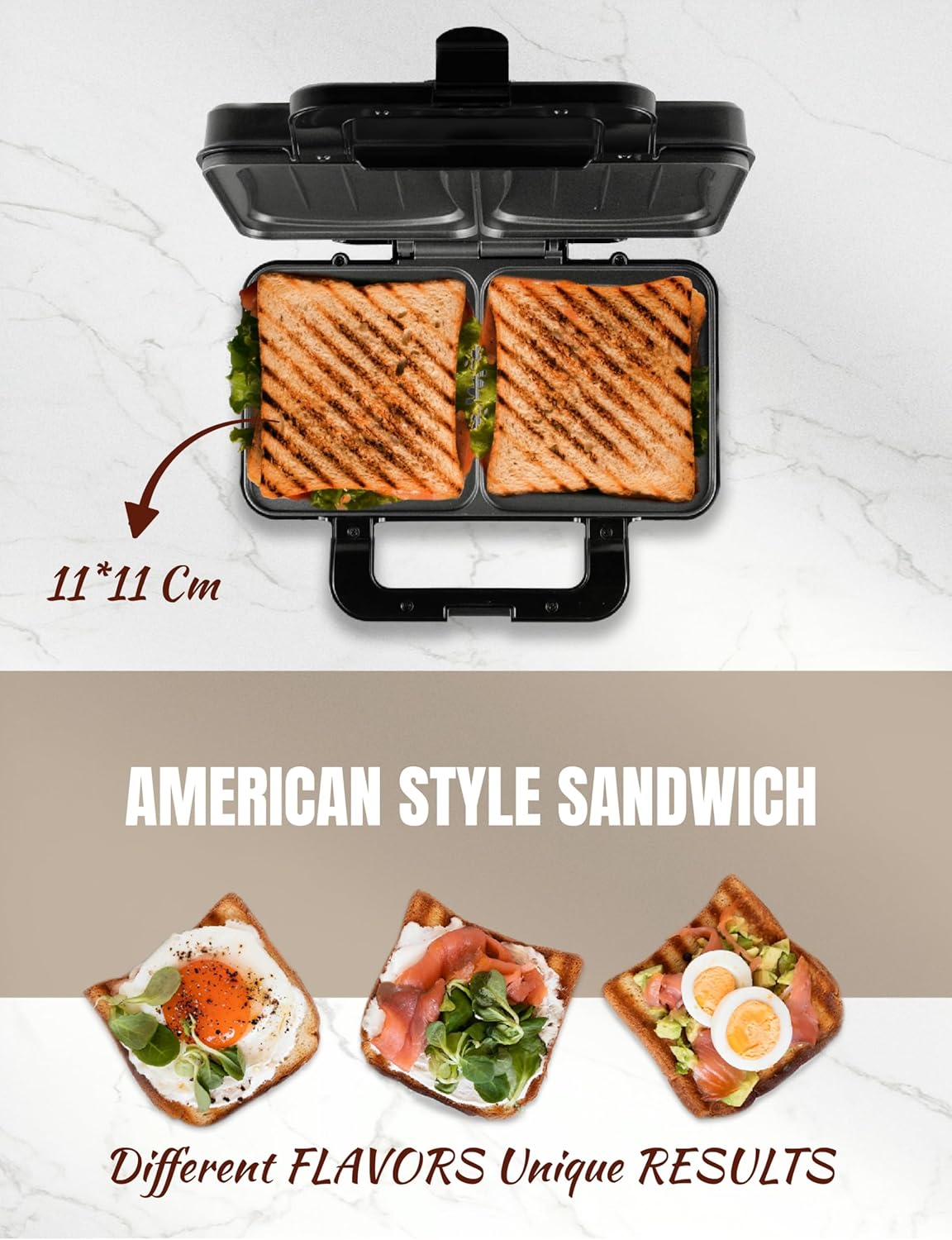 XL Sandwichmaker ASM92XL, Beige
