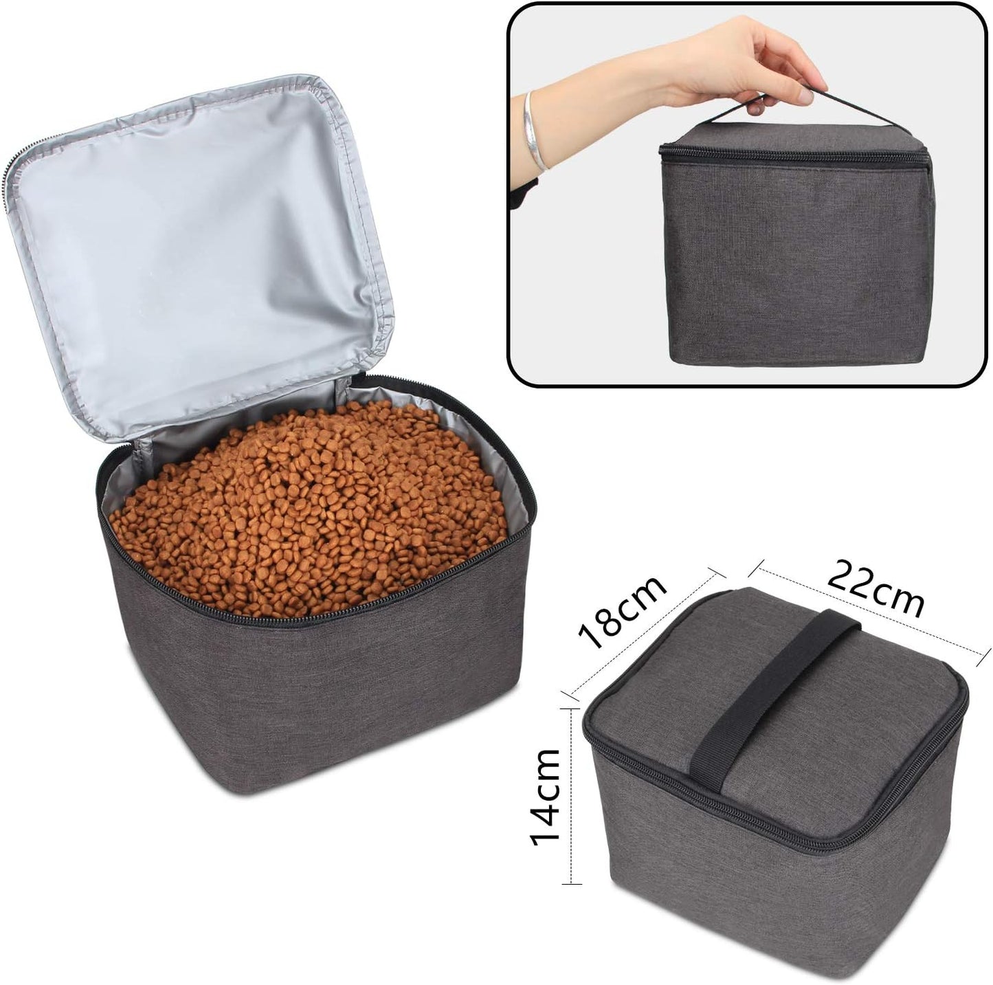 Reisetasche für Hundeausrüstung, Schwarz, Gross