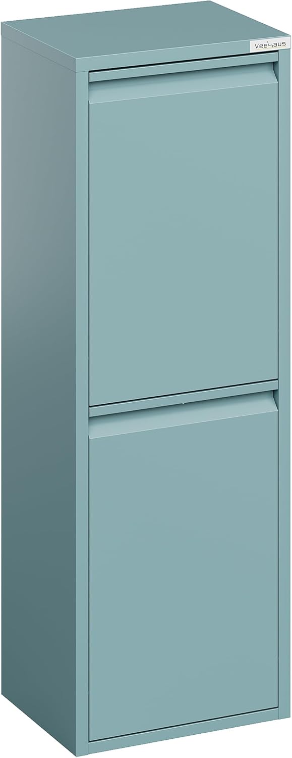 Mülleimer mit Klappen (2 x 15 L), 2 x 15 L Blau