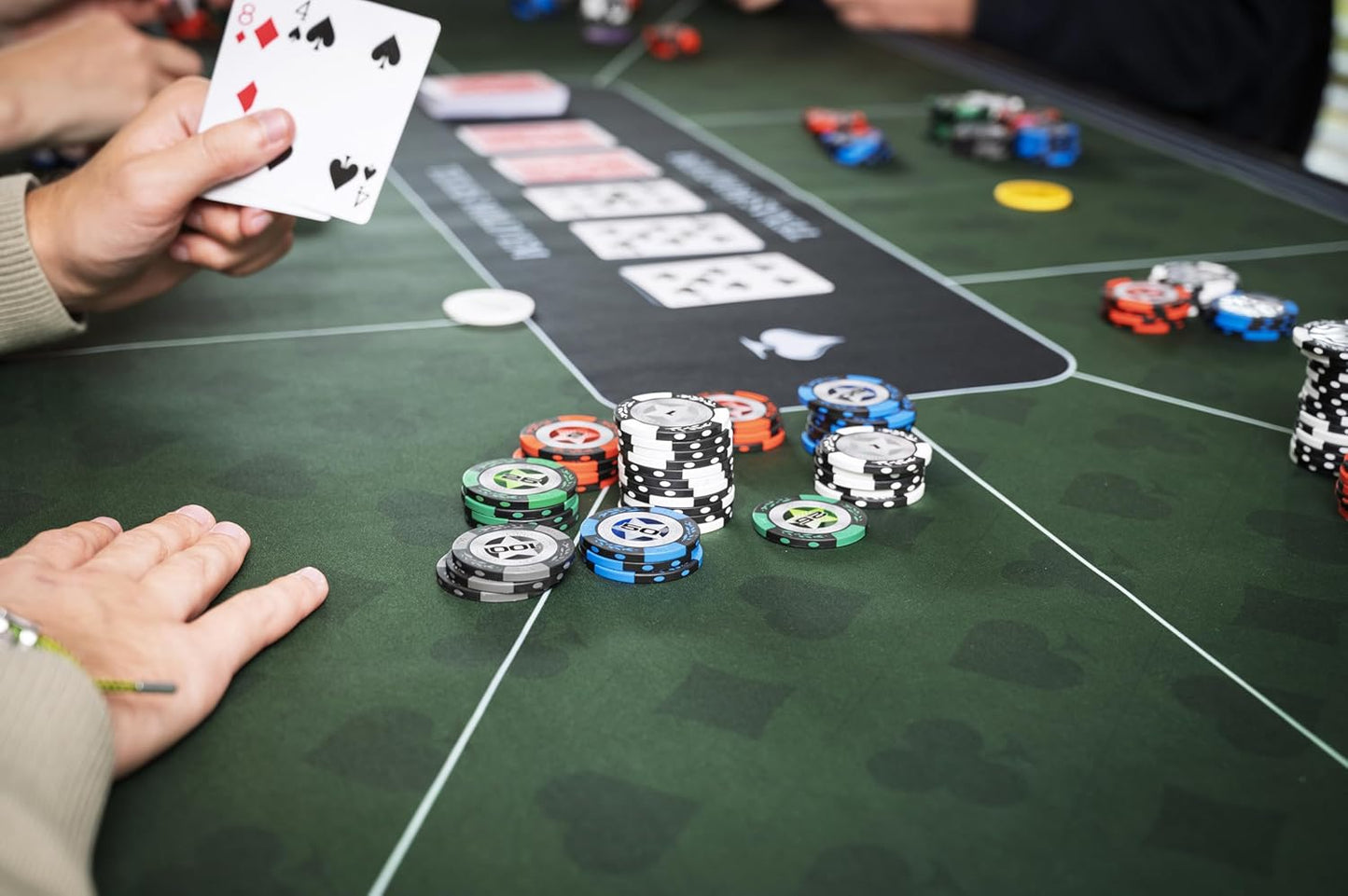 Pokermatte mit rutschfester Spielfläche, grün 180x90cm