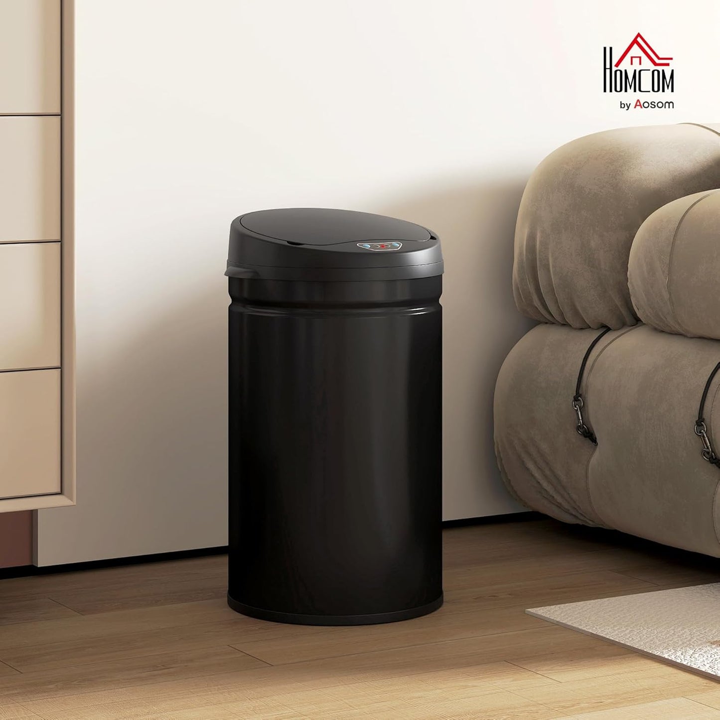 Automatischer Sensor-Mülleimer, 30 L Schwarz