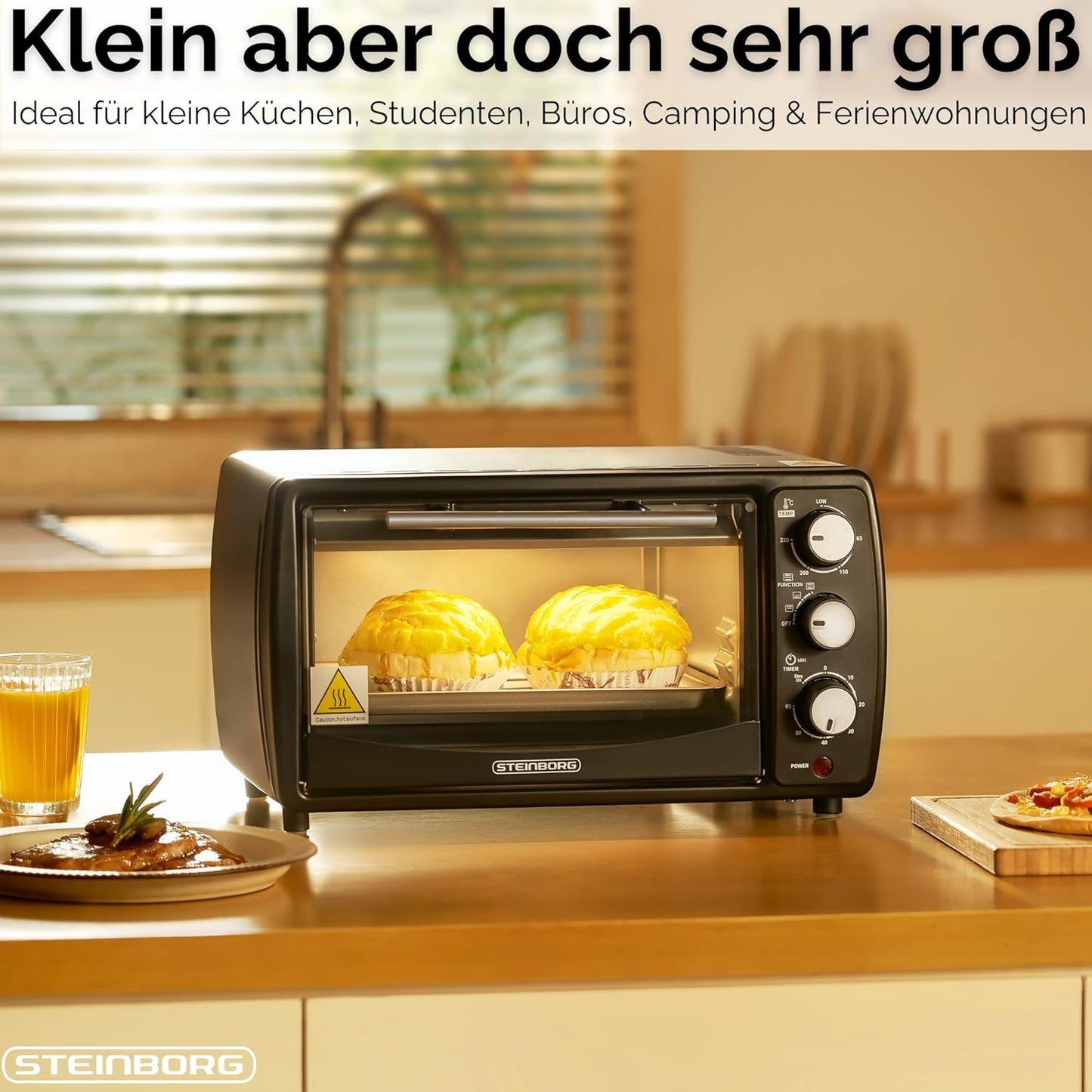 Mini-Backofen mit Timer