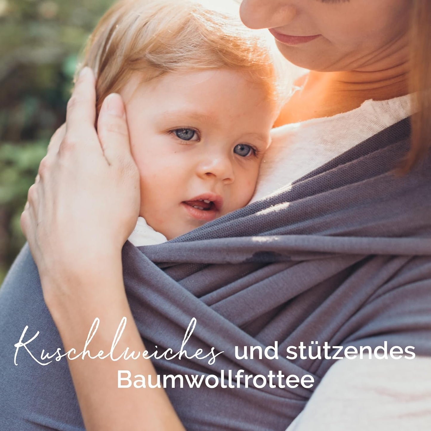 Babytragetuch bis 15 kg, Organic Dark Grey Cotton