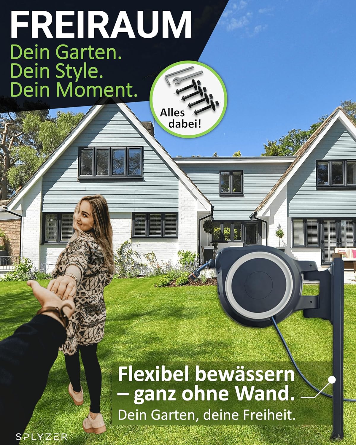 Halterung für Schlauchboxen, Anthrazit (RAL7016)