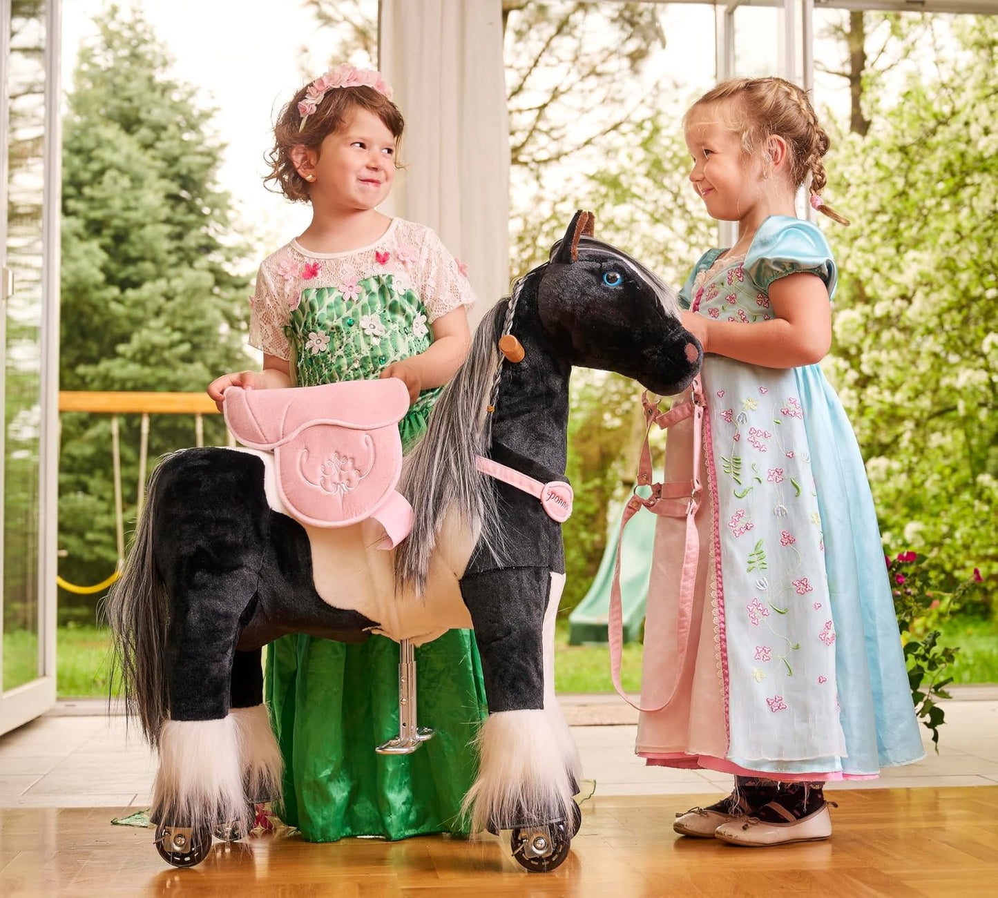 Reitpferd mit Rollen für Kinder (3-6 Jahre), Domino S (3-6 Jahre)