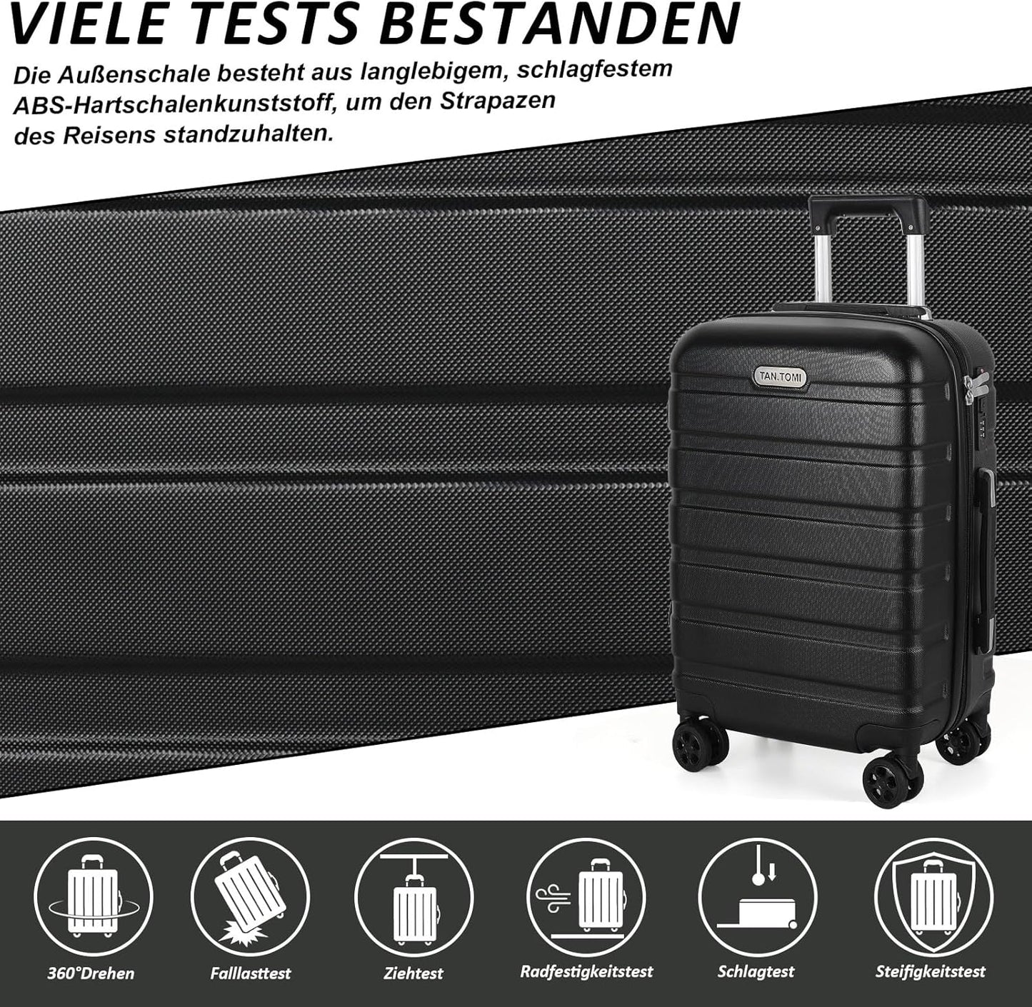 Reisekoffer, Schwarz L (24 Zoll)