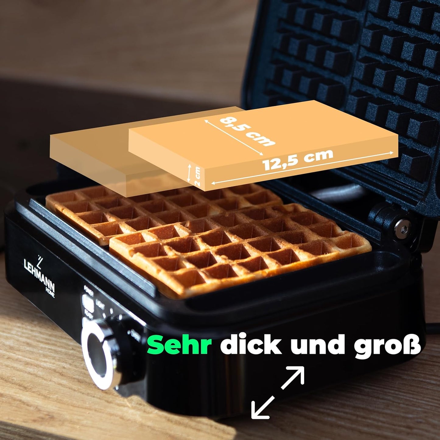 Waffeleisen für Belgische Waffeln