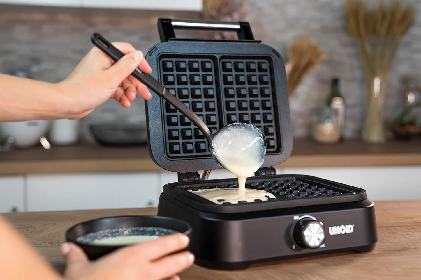 Belgisches Doppel-Waffeleisen mit Temperaturregler