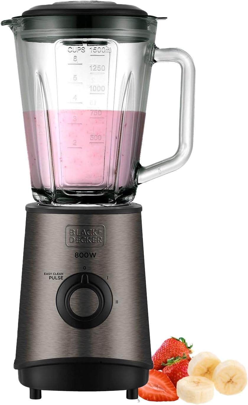 Standmixer mit Glaskanne und Eiscrusher (1,5L, 800W), 1,5L | 800W
