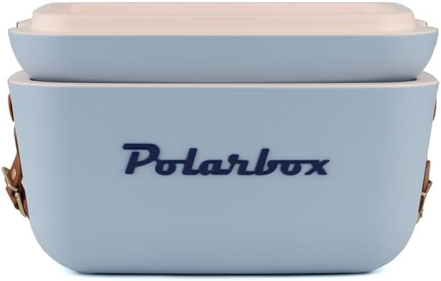 Kühlbox mit Retro-Vintage-Design, 12 L Jeans Blau