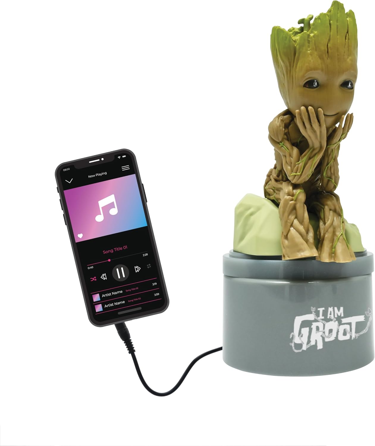 Groot Nachtlicht mit Lautsprecher für Kinderzimmer, Guardians of the Galaxy - Groot