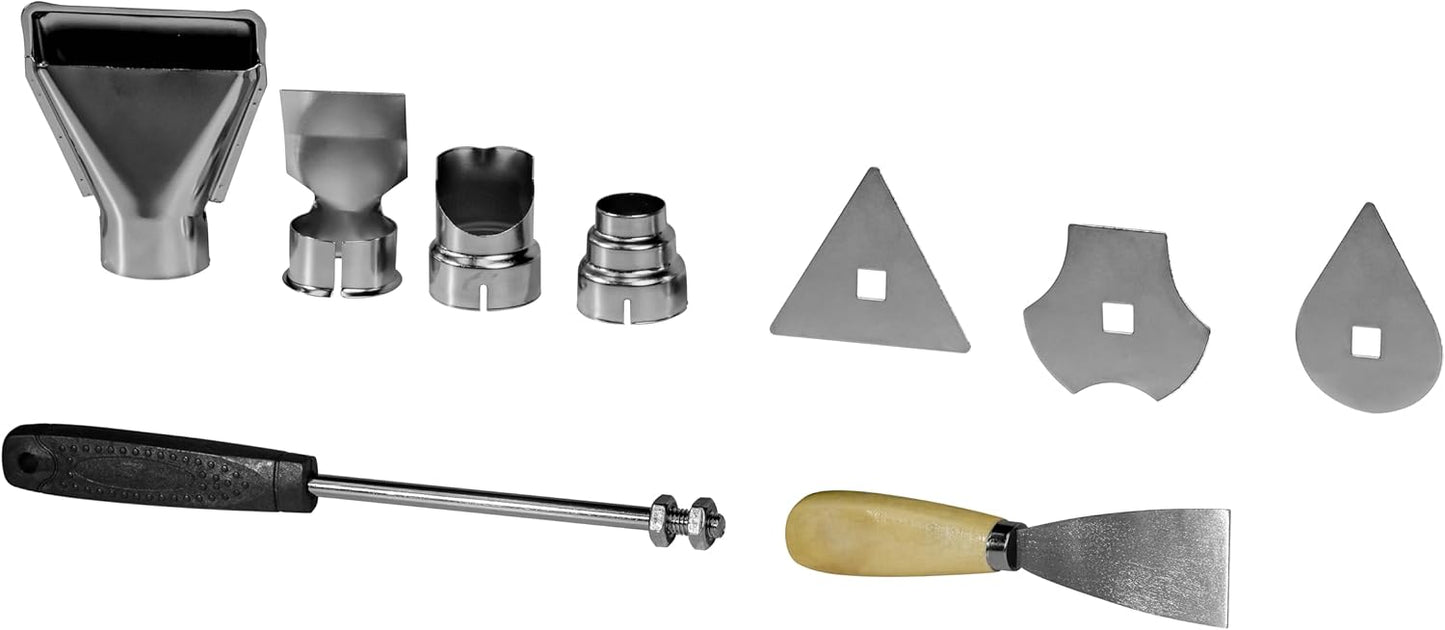9-teiliges Heissluftpistole-Set mit Zubehör, mit 9-teiligem Zubehör