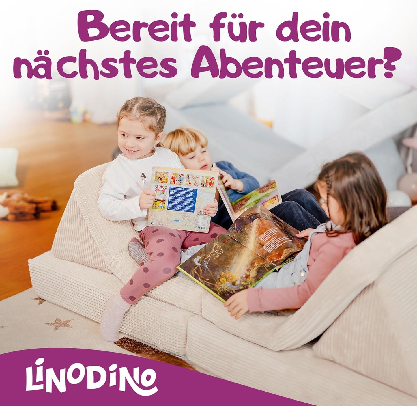 Spielsofa für Kinder, Elfenzauber Beige