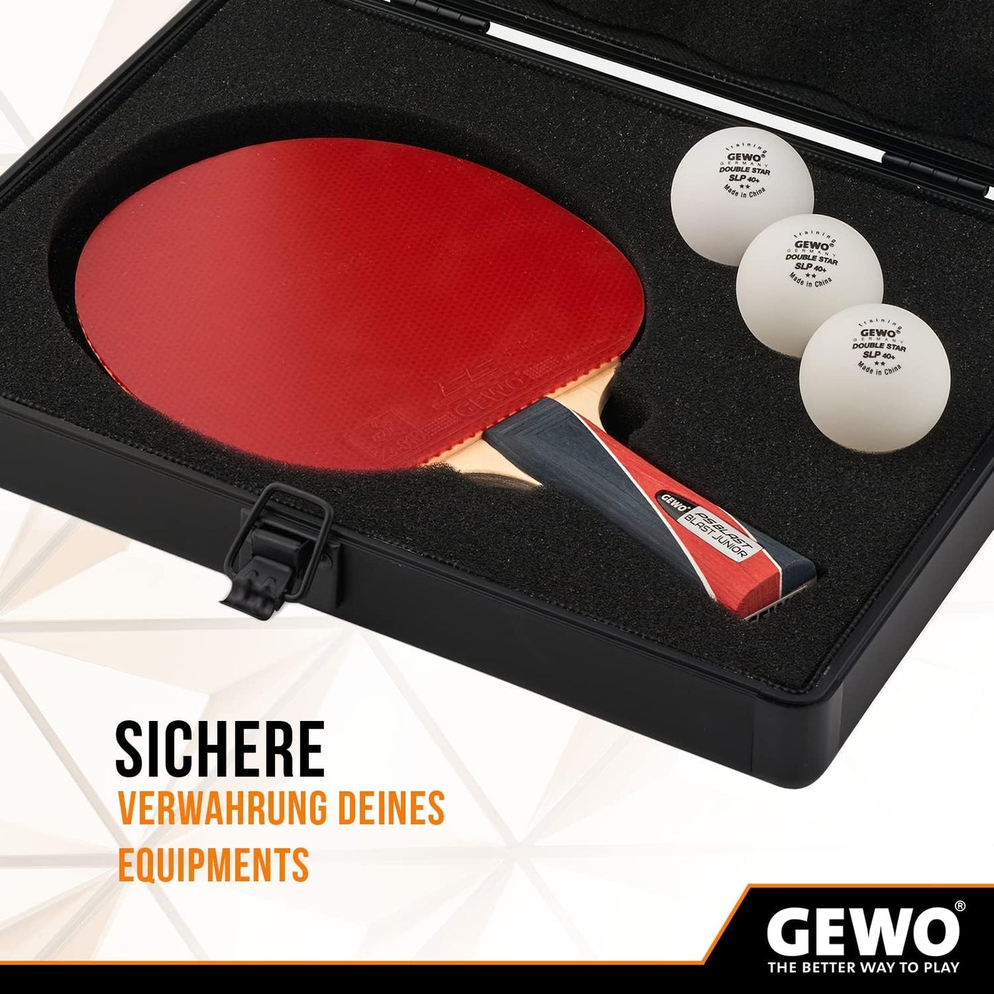 Alukoffer für Tischtennisschläger und Bälle, Schwarz
