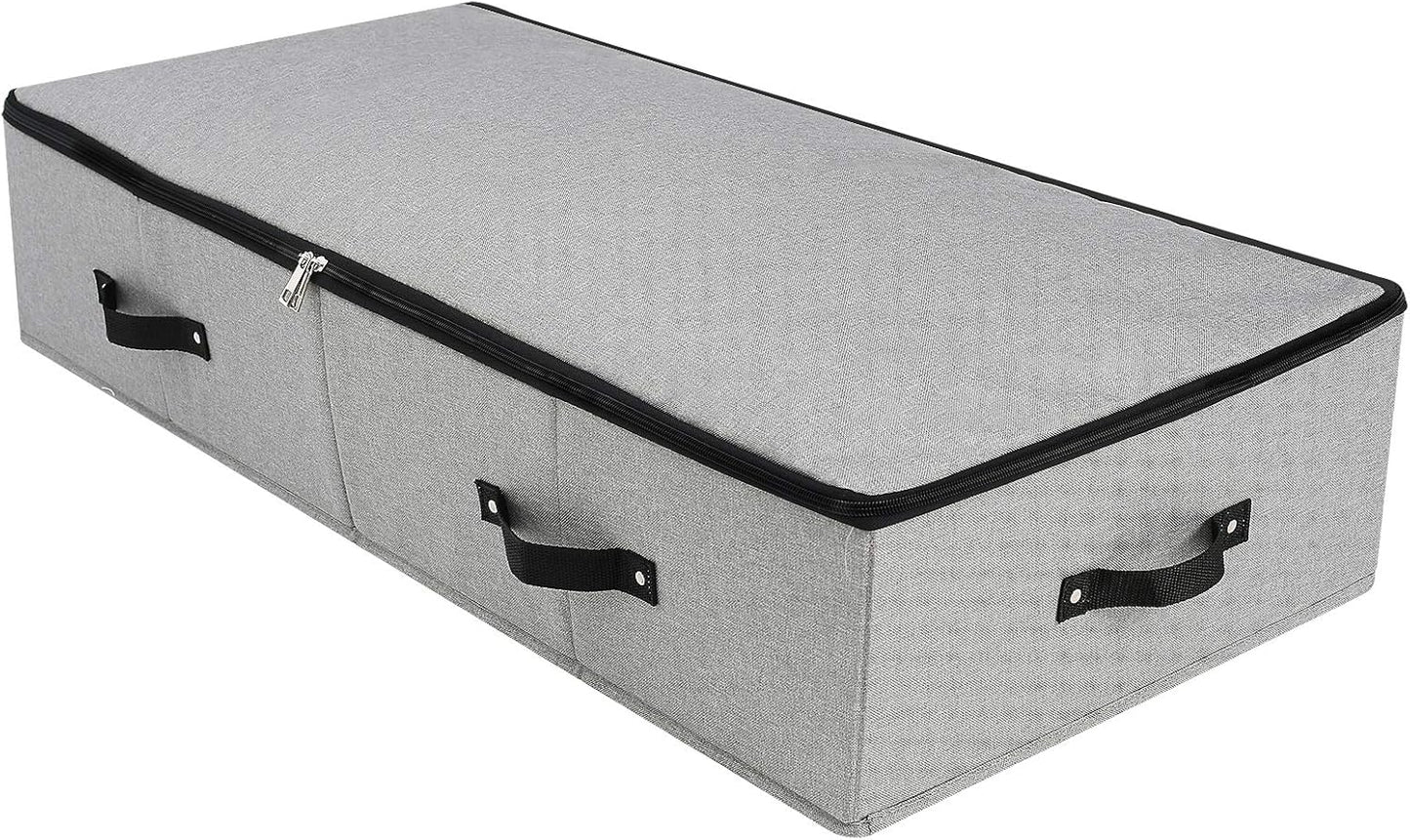 Unterbett-Aufbewahrungsbox, Dunkelgrau 90 x 42 x 18cm