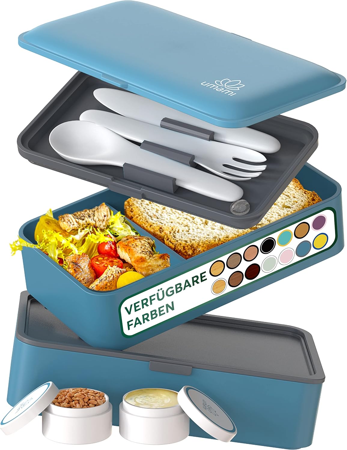 Bento Box Original L Denim Blue, Denim Blau L - 1200 ml