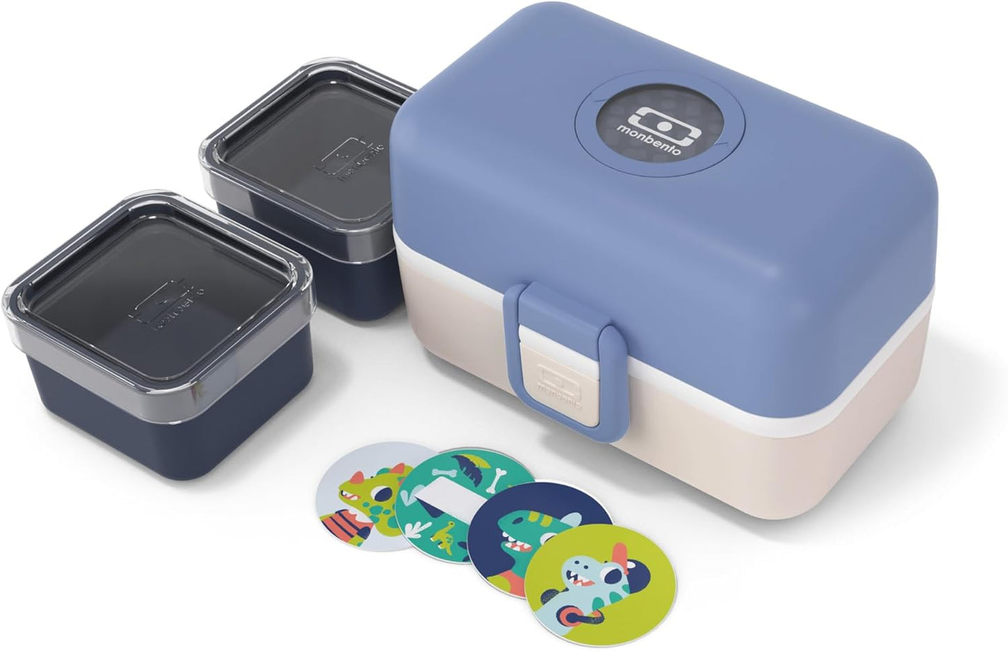 Kinder-Lunchbox mit 3 Fächern, Blau/Cream Polypropylen