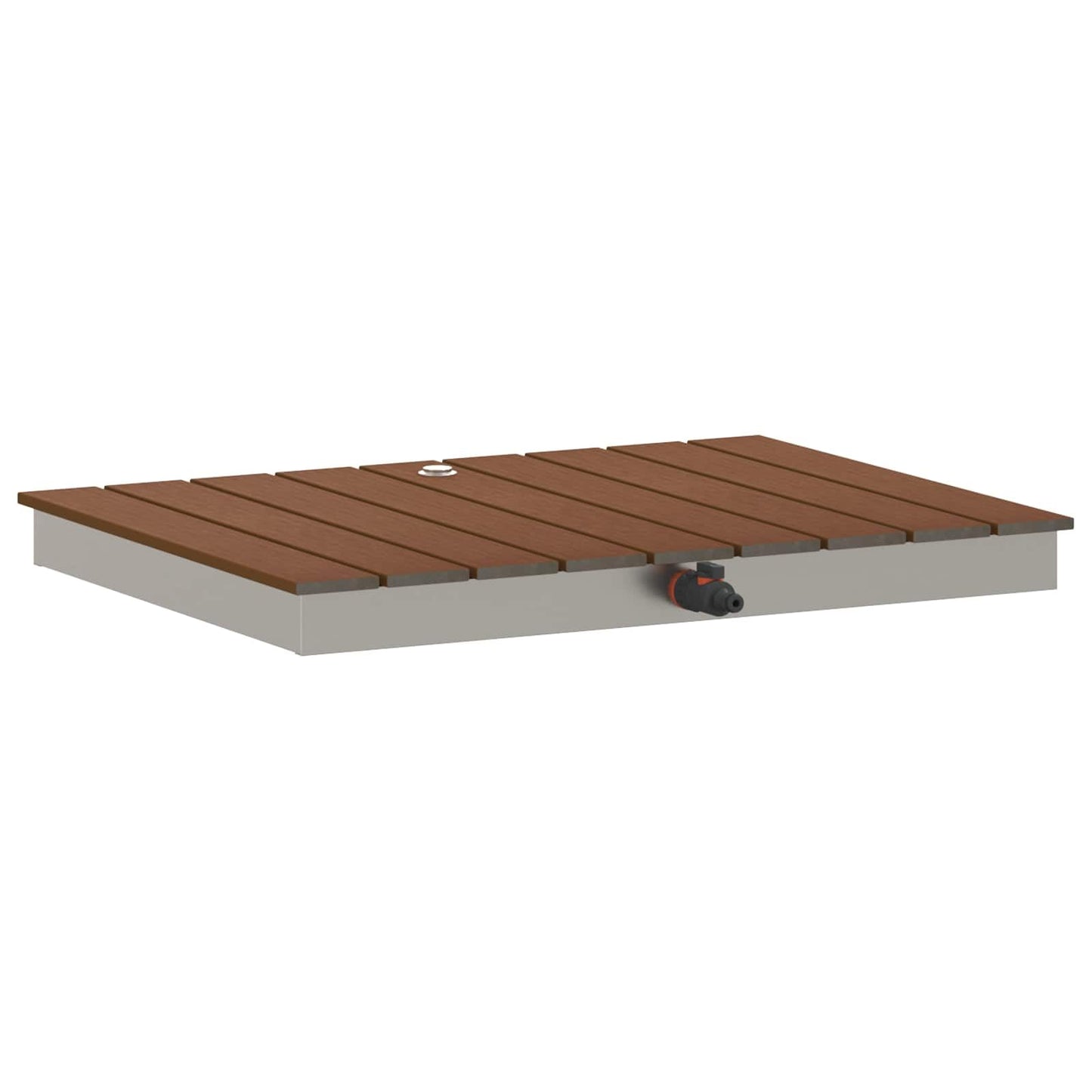 Gartendusche mit Fusstaster, Braun