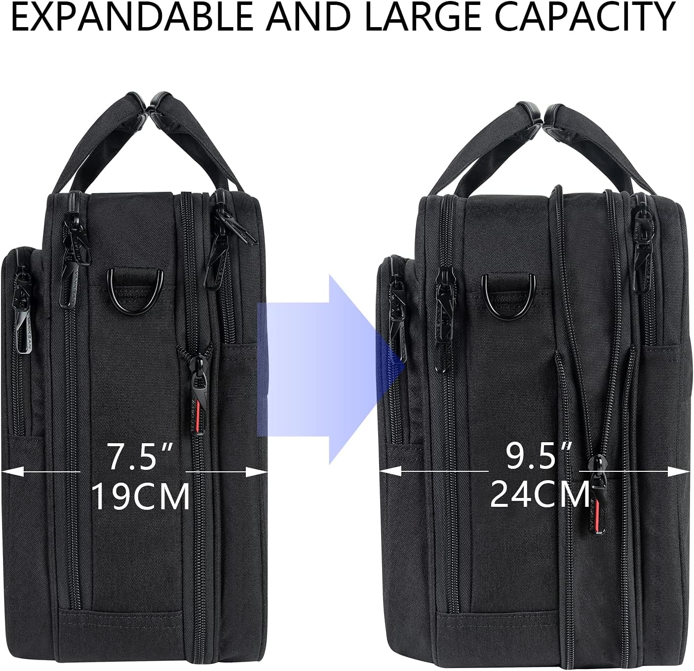 Erweiterbare Laptoptasche bis 17,3 Zoll