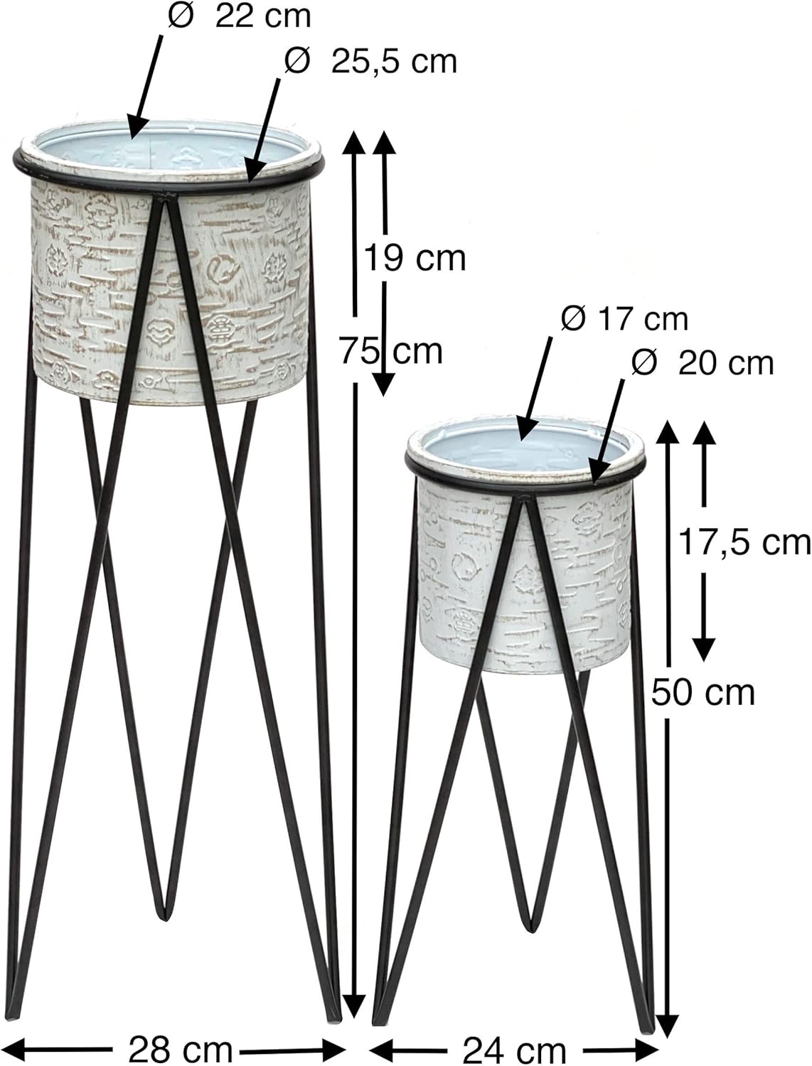 2-teiliges Blumenhocker-Set mit Topf 96043