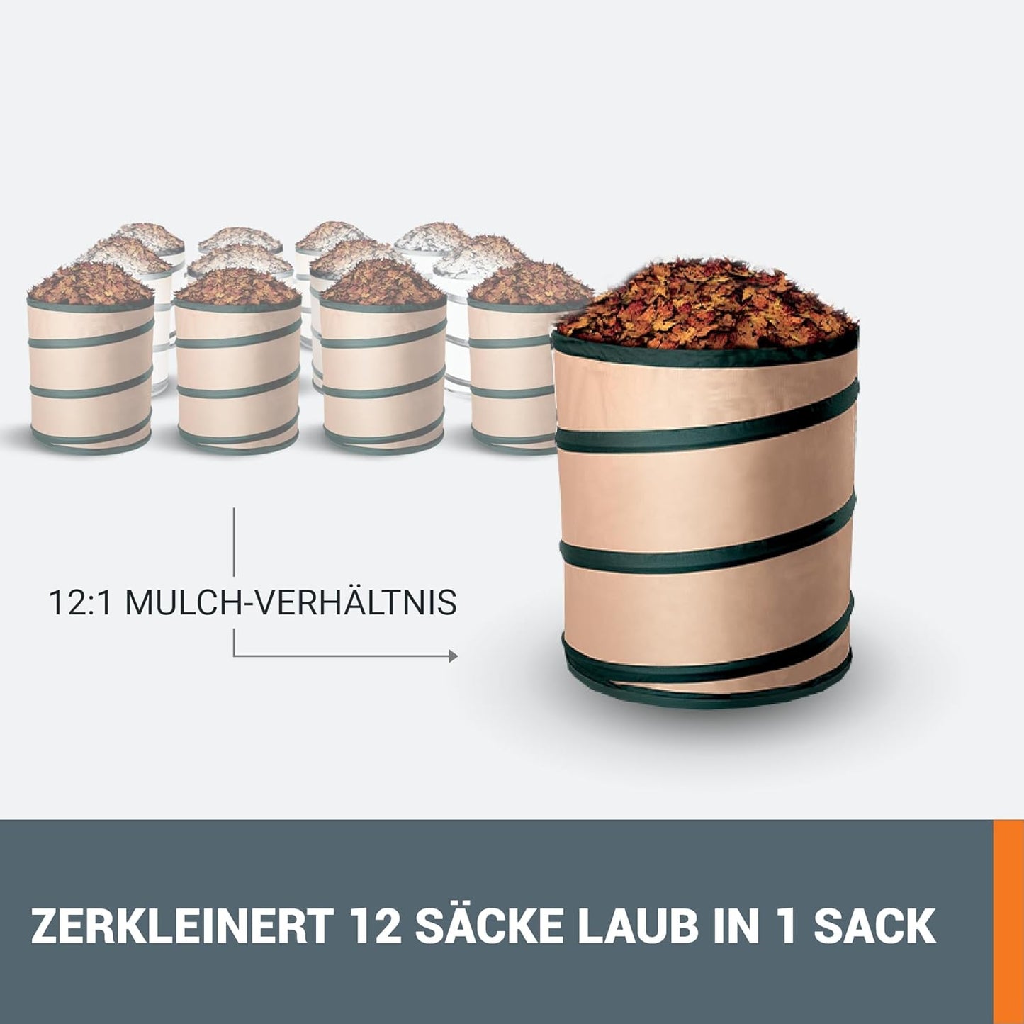 WG583E.9 Akku-Laubbläser, Fangsack 35L, 40V Akku Laubbläser + Laubsauger Ohne Akku + Ladegerät