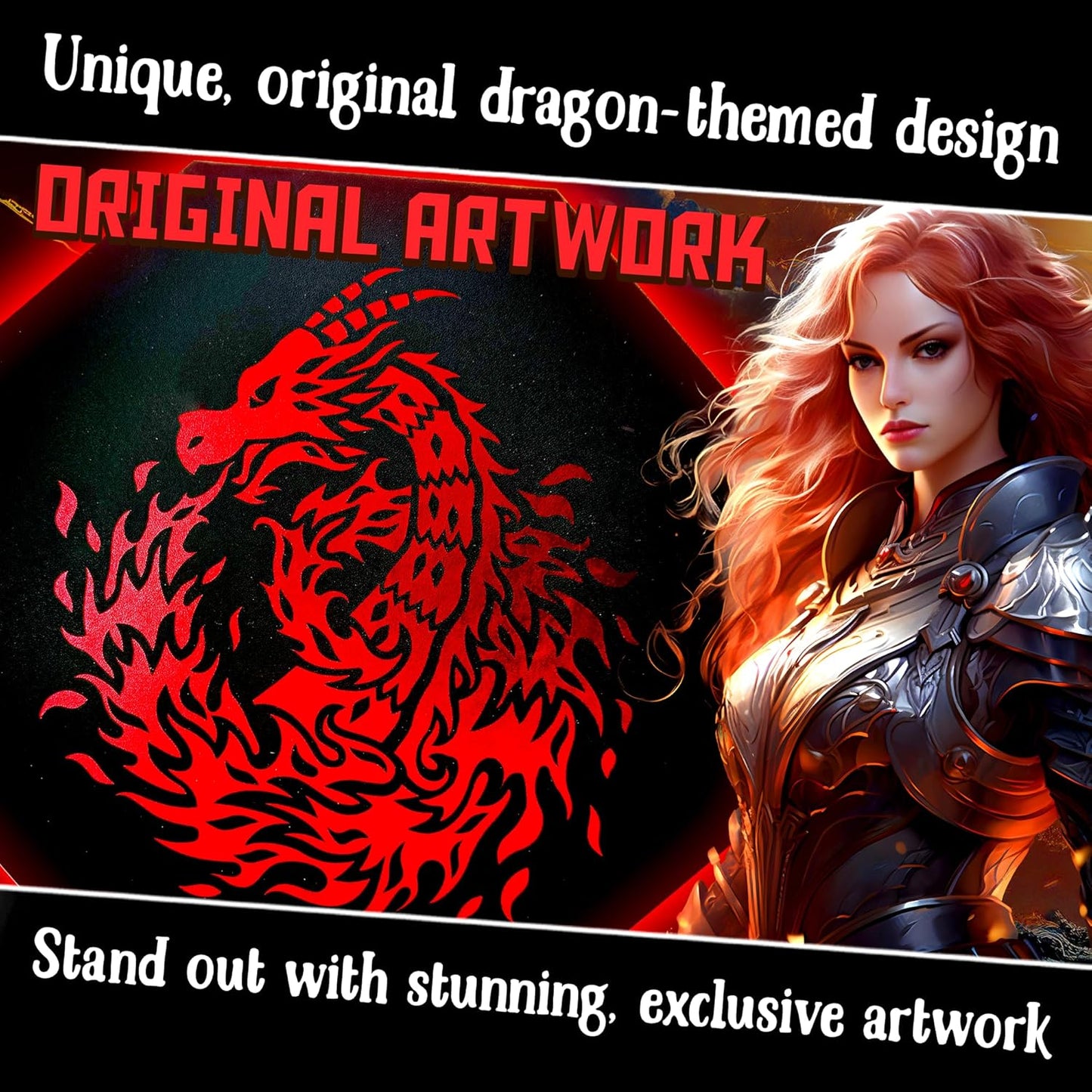 Fire Dragon Würfelschale mit Deckel, Rot