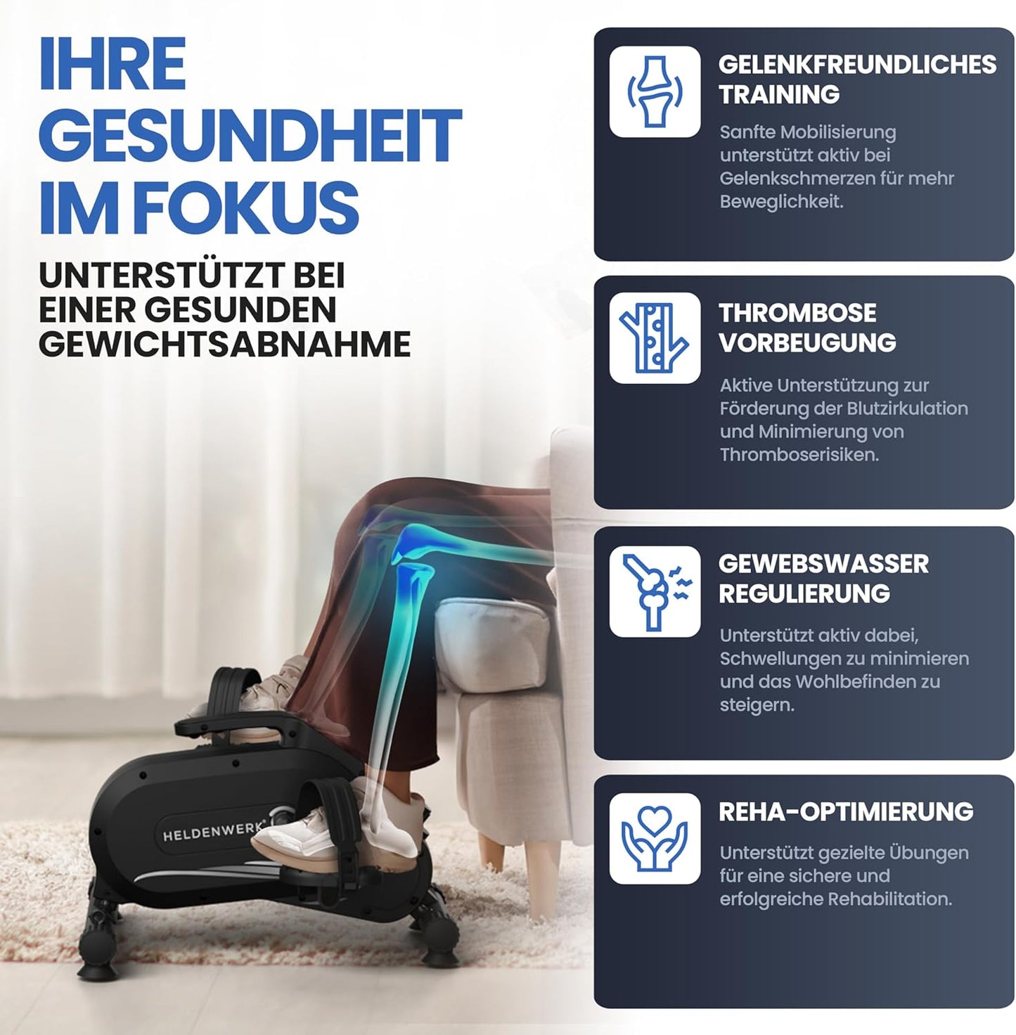 Pedaltrainer PRO Set - Arm- und Beintrainer für Zuhause