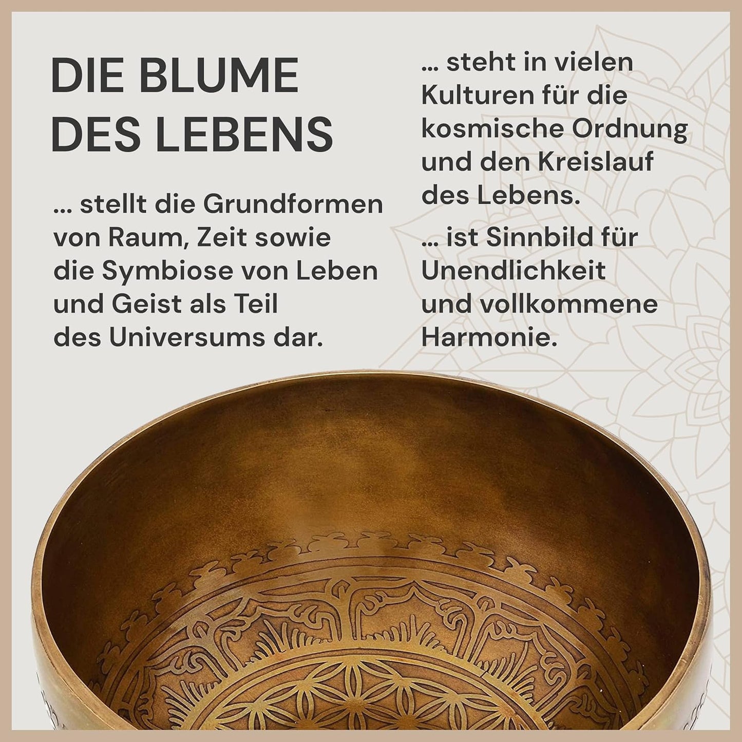 Klangschale für Meditation und Entspannung, 20 cm Antique