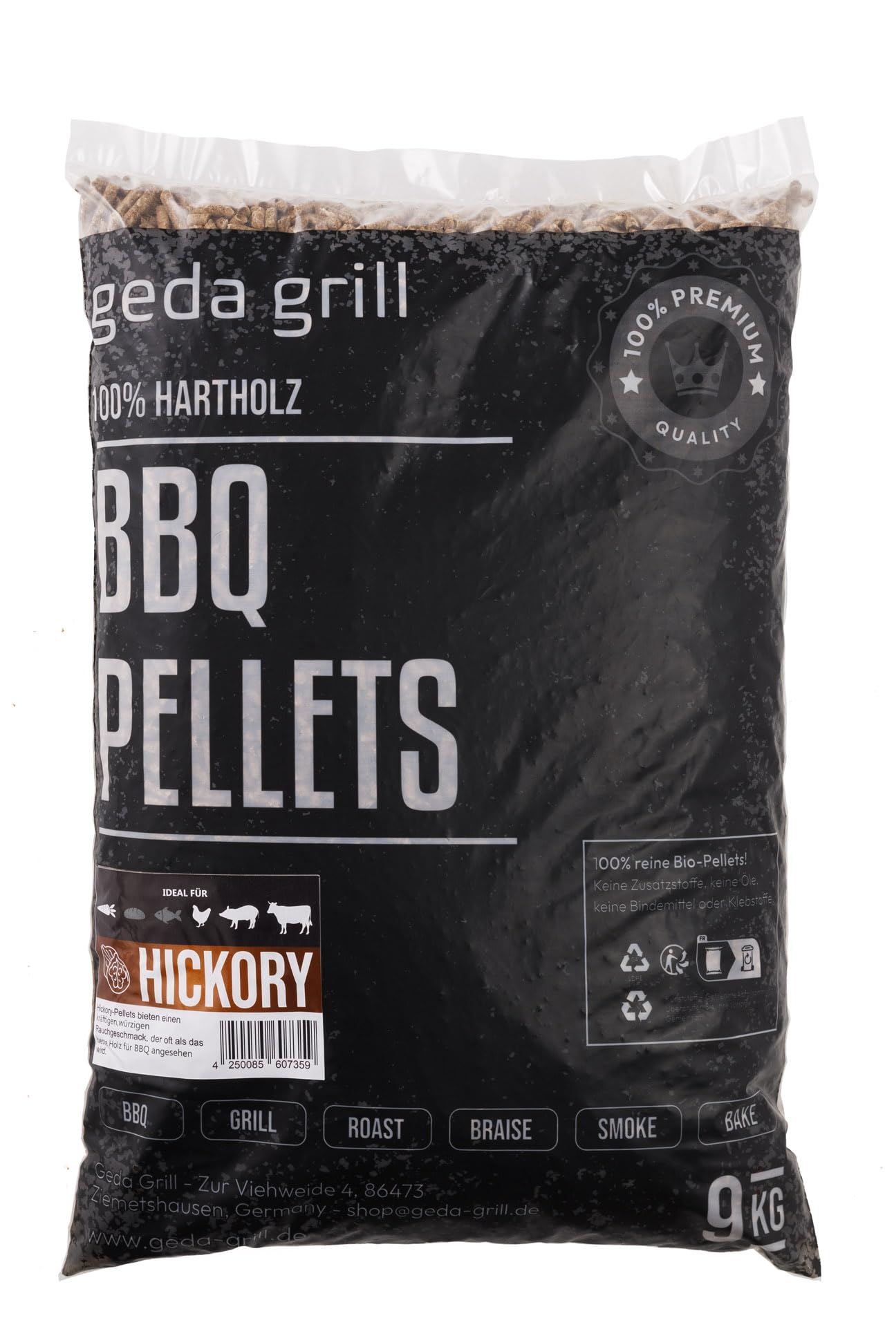 Grillpellets für Pelletsmoker & Räucherofen, Hickory