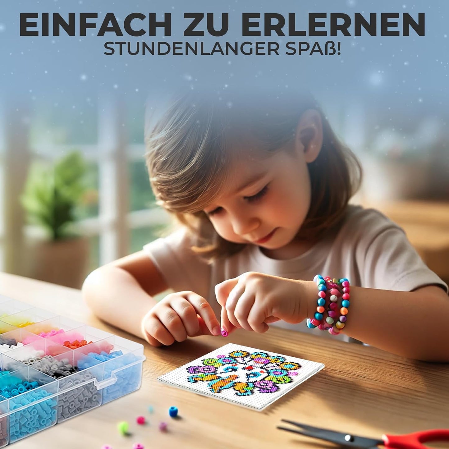 Bügelperlen-Set mit 50 Vorlagen