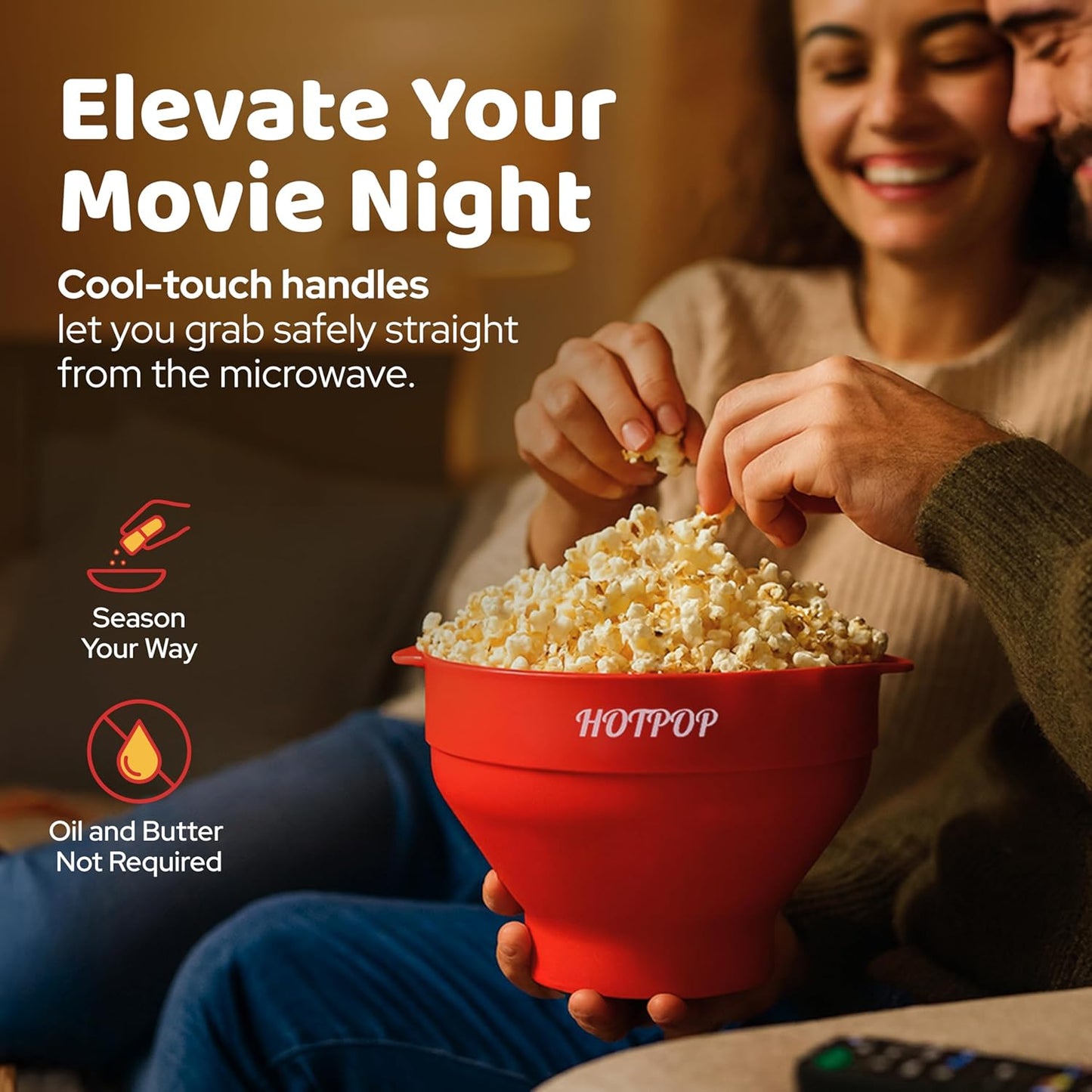 Mikrowellen-Popcorn-Popper, Rot