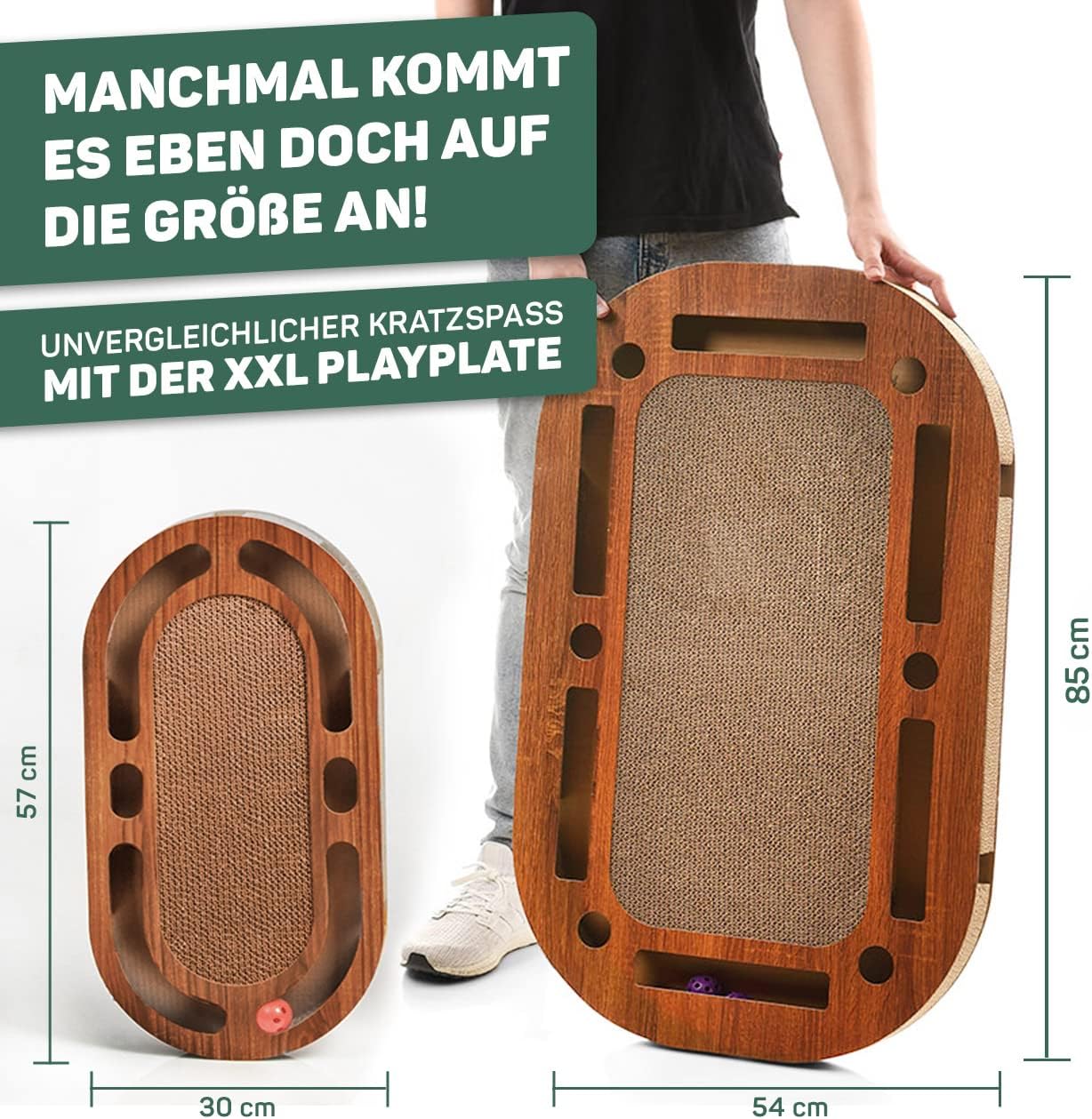 XXL interaktives Katzenspielplatz mit Kratzpappe