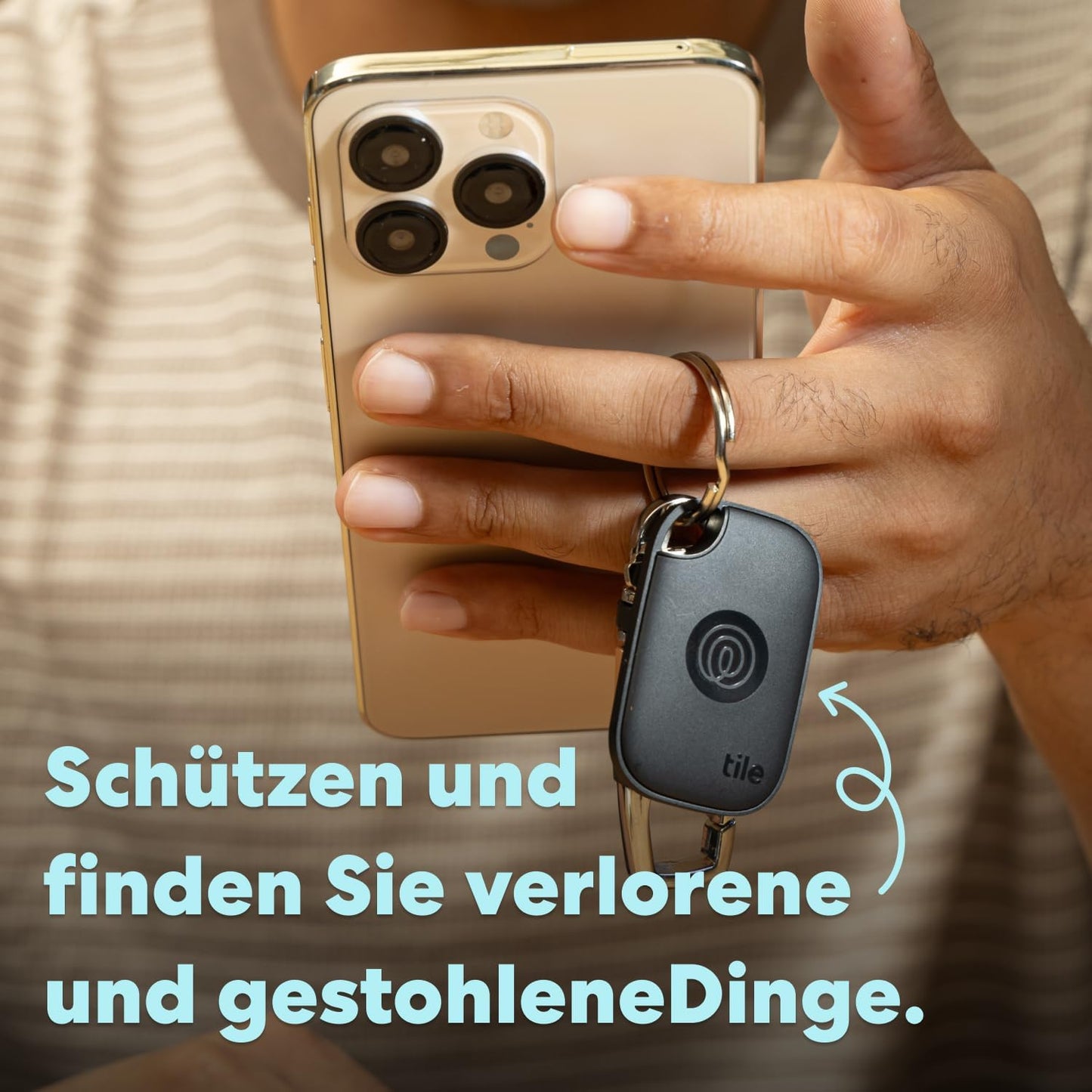Bluetooth-Tracker für Schlüssel & Gegenstände (Pro 2024), Schwarz, 1er-Pack