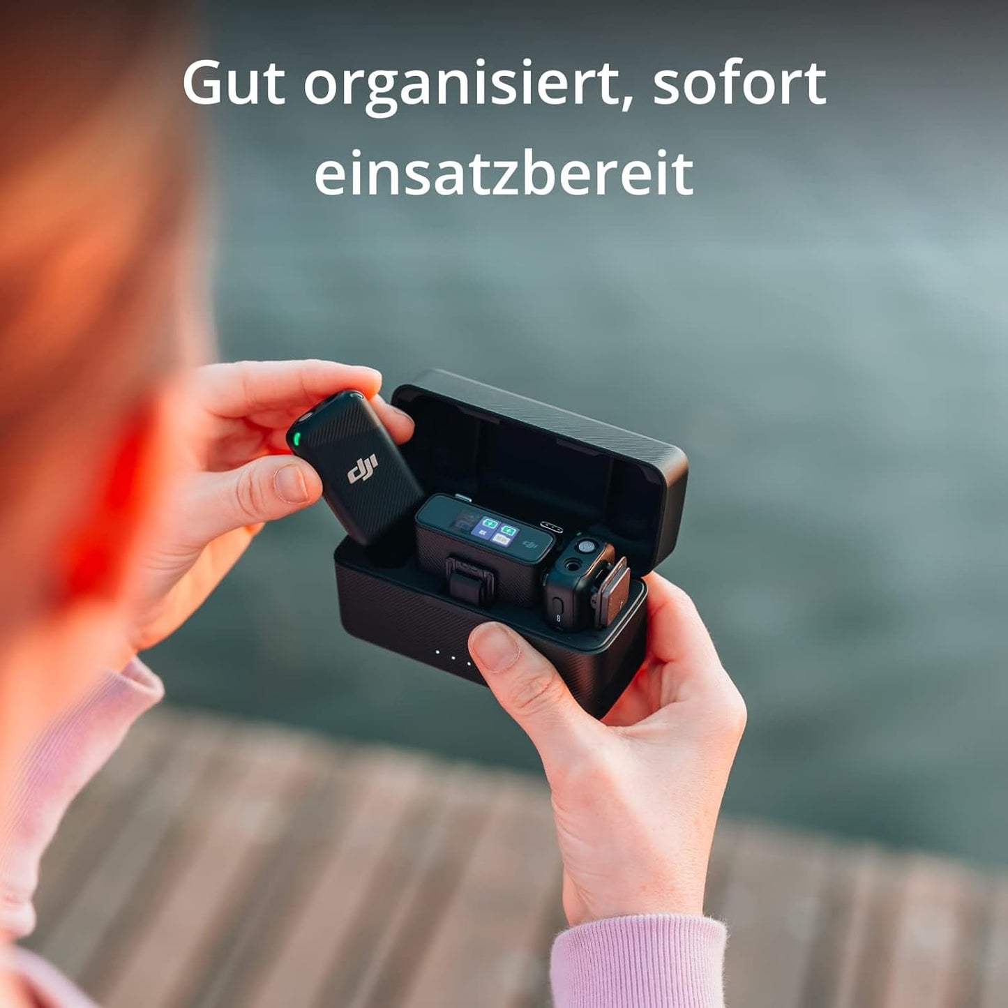 Mic Lavalier-Funkmikrofon-Set, DJI Mic (2 Sender + 1 Empfänger + Ladeschale)