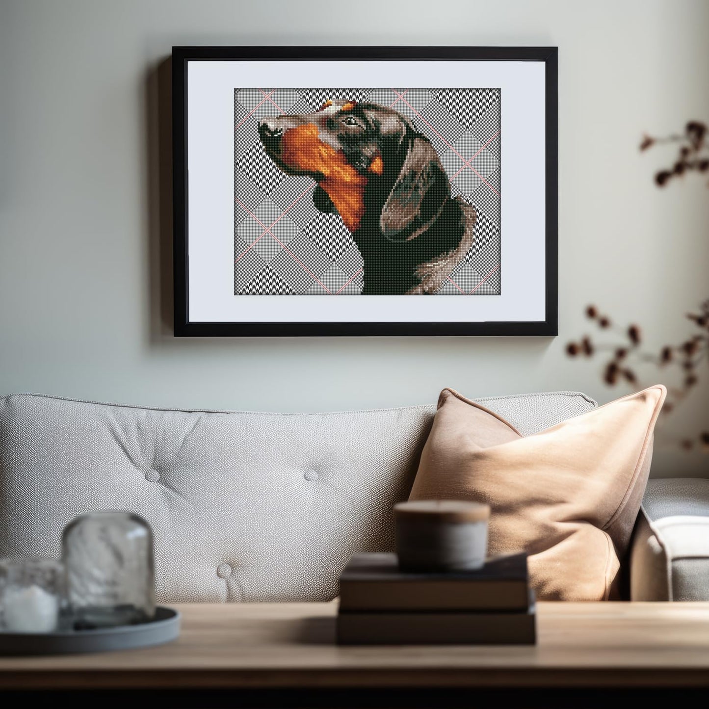 Diamond Painting Set Noble Dachsie, DD7-033, 47 x 37 cm, 47 x 37cm Noble Dachsie