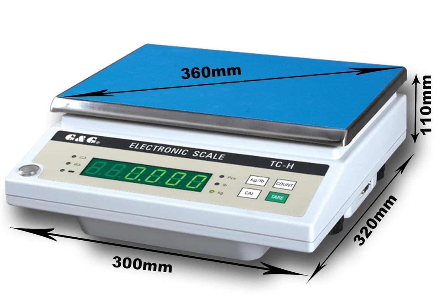 Präzisions-Tischwaage mit Akku, TC10KHB: 10kg / 0,1g