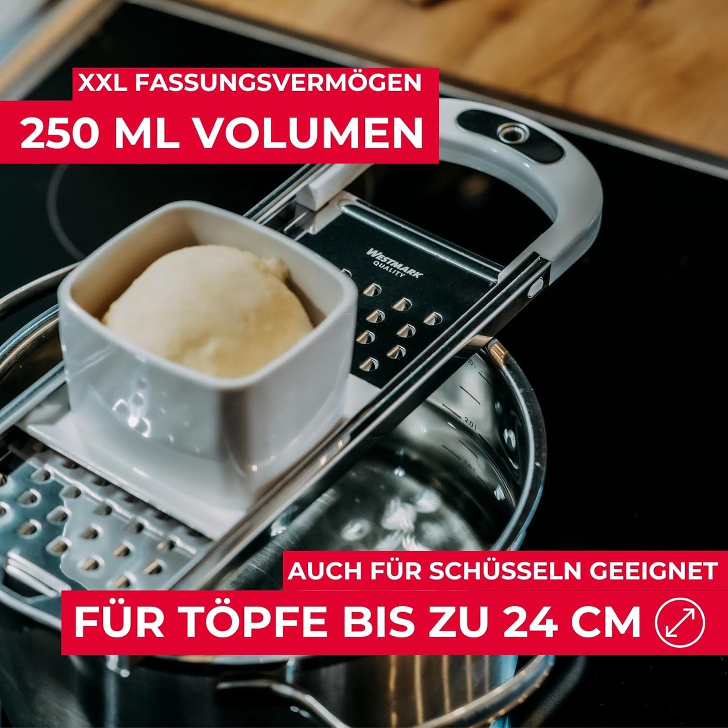 Spätzlehobel mit Teigschlitten, Knöpfle