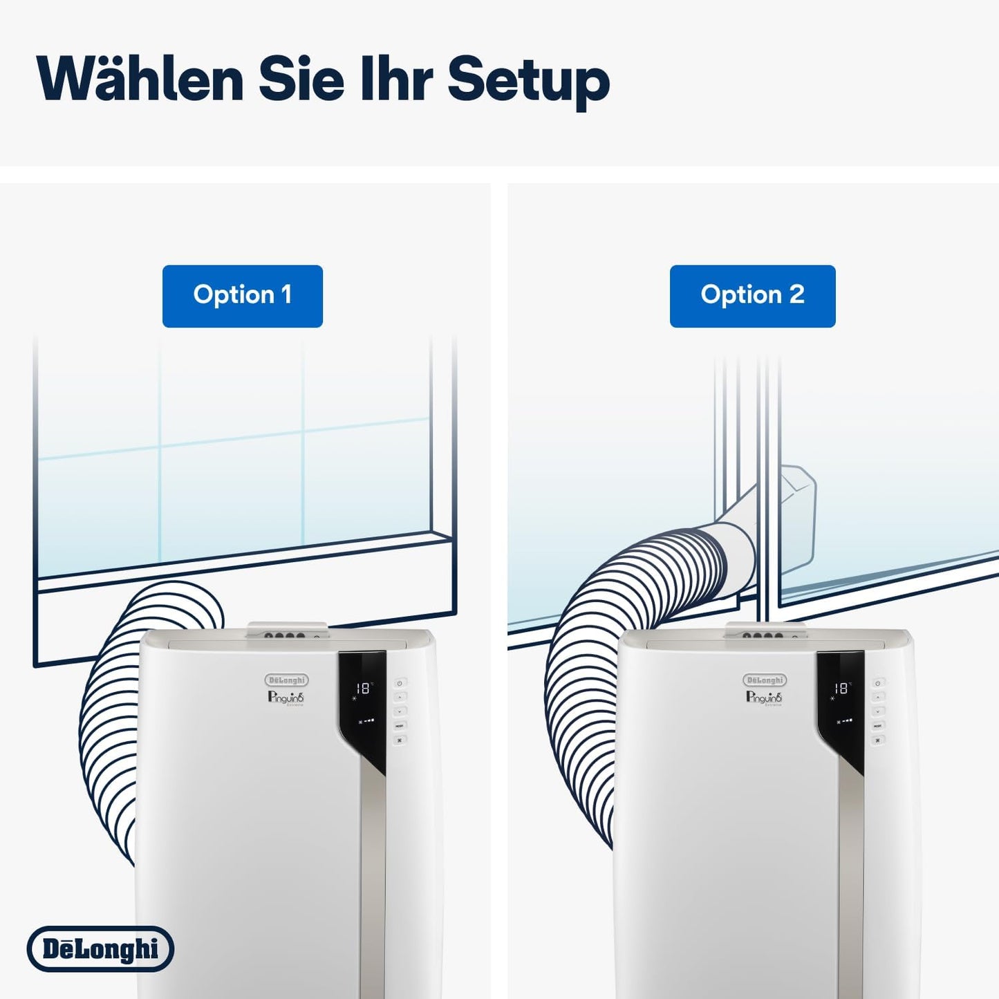 Mobiles Klimagerät Pinguino PAC EX93, Für Räume bis 85 m³ - 24h-Timer