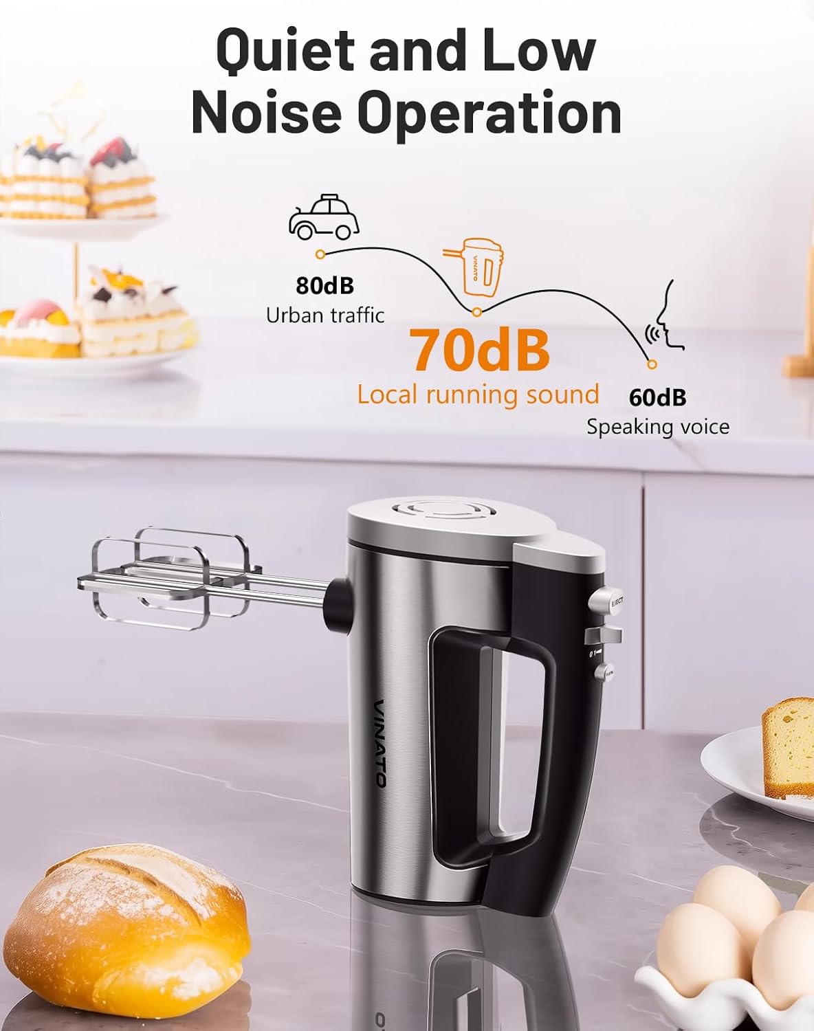 Elektrischer Handmixer, Schwarz